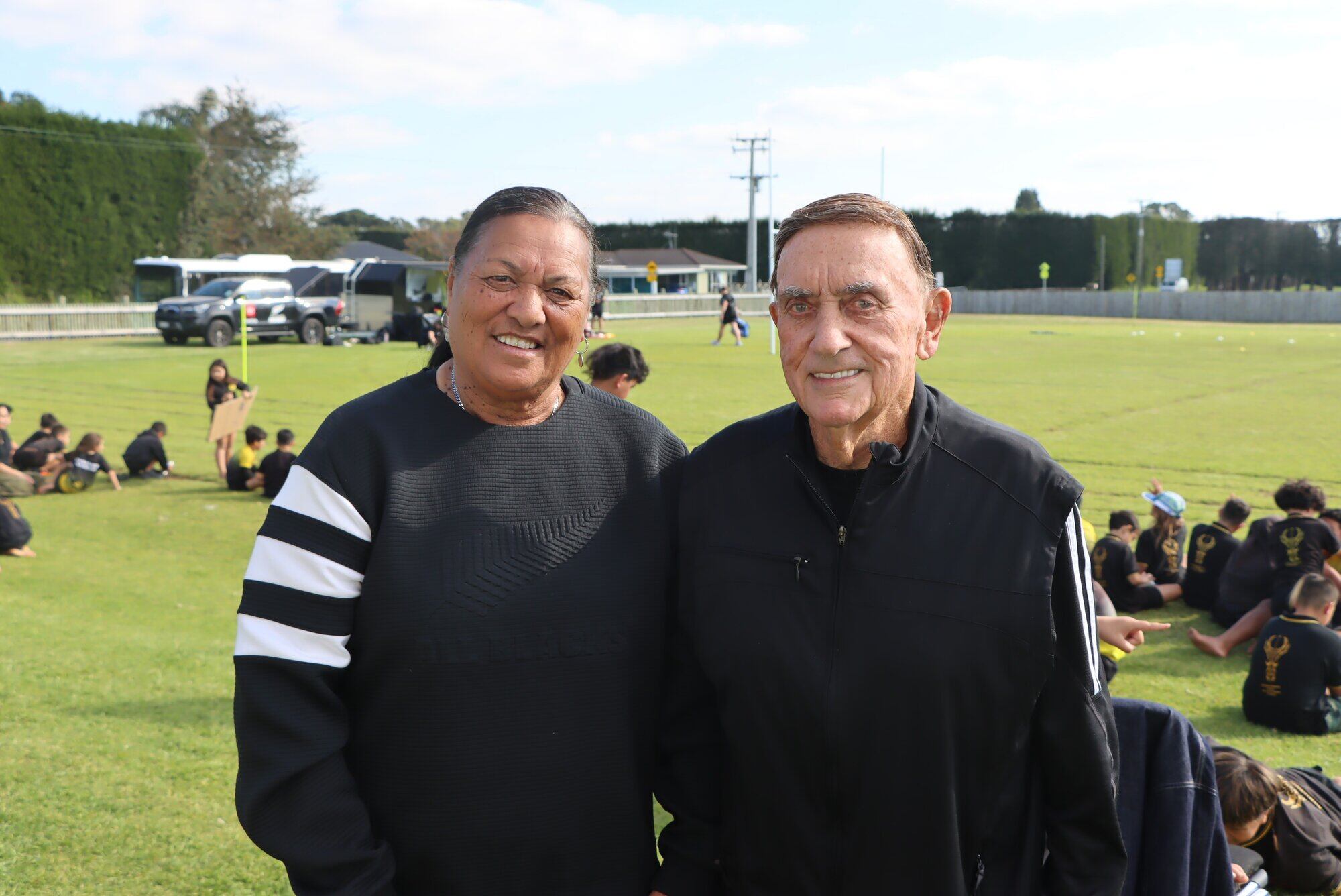 Aotearoa Māori Sports Awards chief executive Dick Garratt with his wife Desrae Garratt, who attended Te Kura o Matapihi as a student. Photo / Kaitlyn Morrell