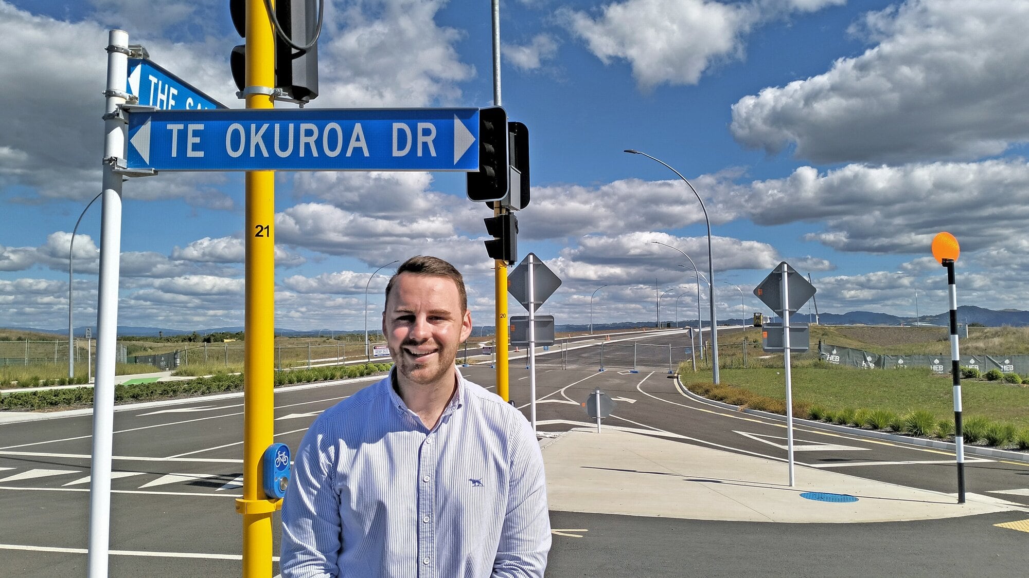  Bay of Plenty MP Tom Rutherford at the Pāpāmoa East Interchange. Photo / Rosalie Liddle Crawford