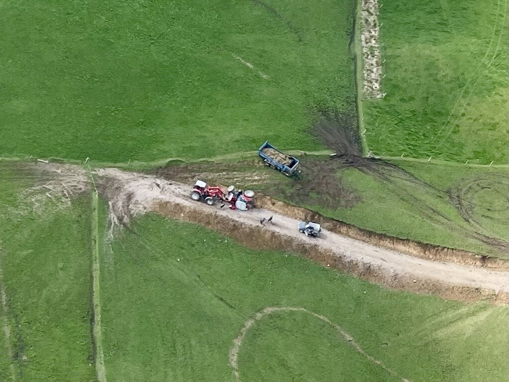  An aerial view of the accident site. Photo / Philips Search & Rescue Trust