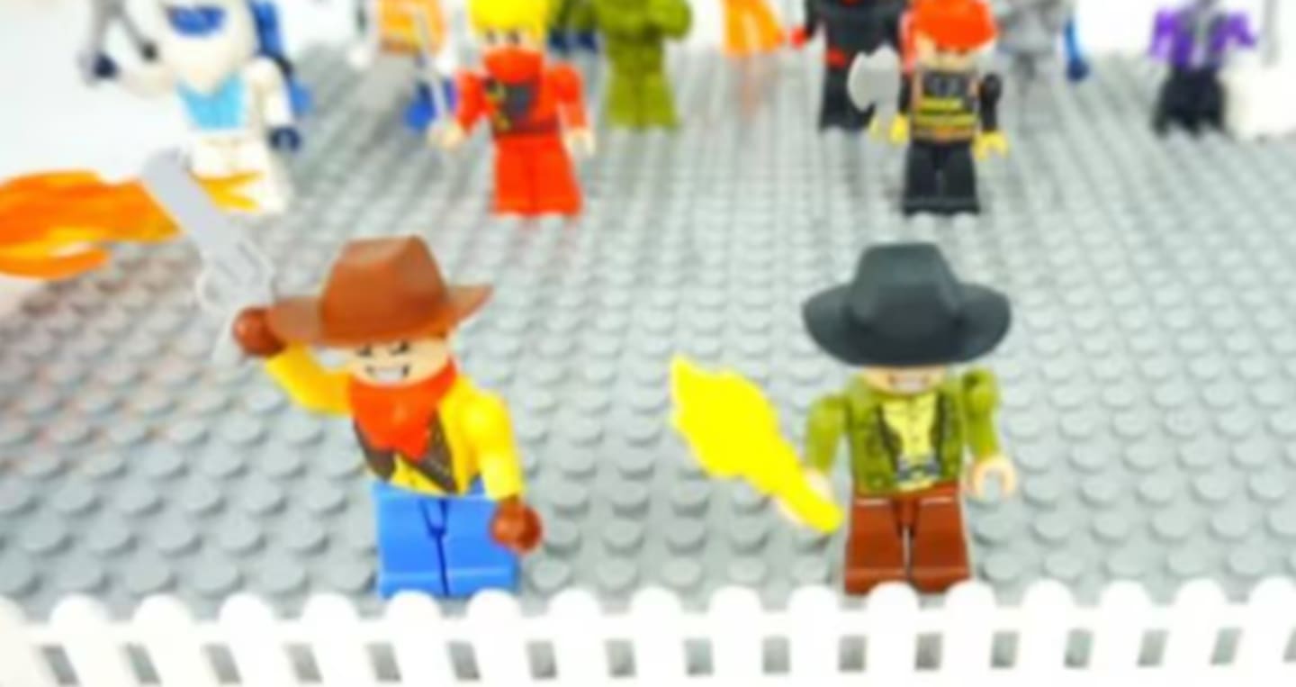 Figures from Zuru's Max Build More 750-piece construction set. Screenshot / YouTube