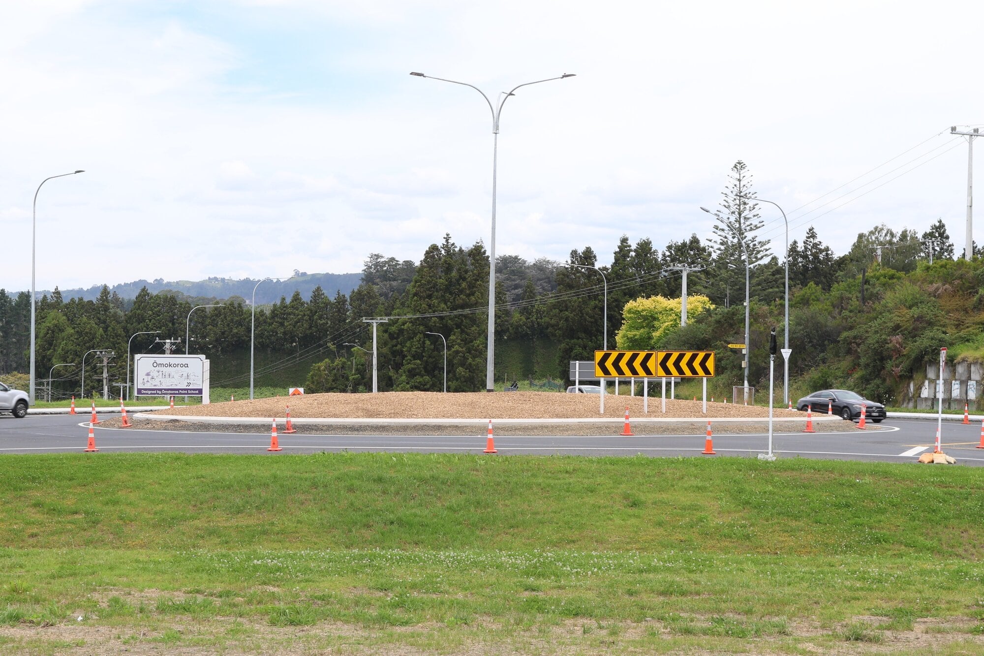 The roundabout and associated interim works represent an estimated $20&ndash;24 million of the overall $43m SH2/Ōmokoroa Rd upgrade. Photo / Western Bay of Plenty District Council