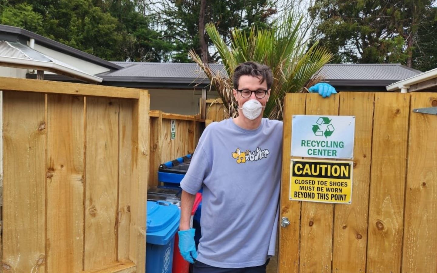 Wainui School's recycling hub where food scraps are turned into nutrient rich fertiliser Photo / RNZ, Sally Round