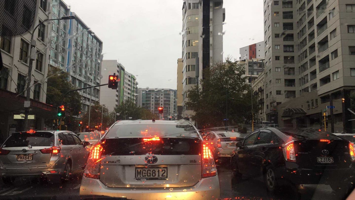 Soon after another state of emergency was called on May 9 last year, Auckland traffic slowed to a gridlock. Photo / David Williams