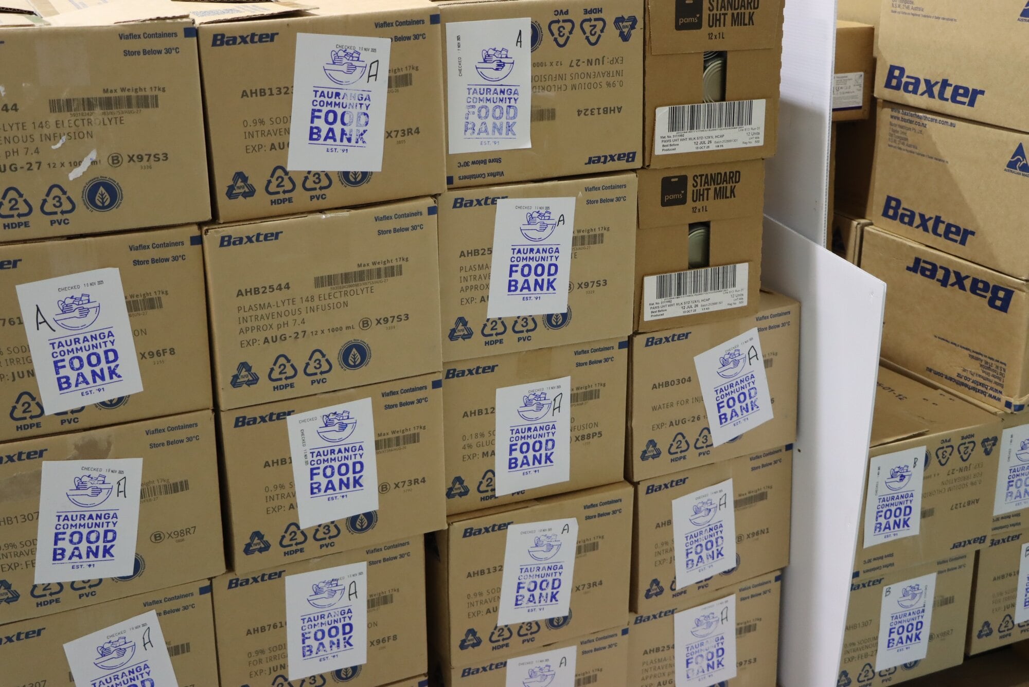 Tauranga Community Foodbank has supported 23,618 people over the past year, with a total of 9520 kai packages distributed. Photo / Kaitlyn Morrell