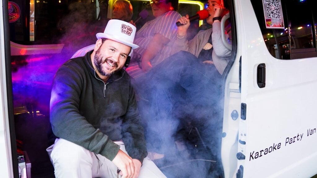  Car-a-oke on October 30 at the Festival Garden is a quirky free event where participants can karaoke inside a parked van. Photo / Supplied.