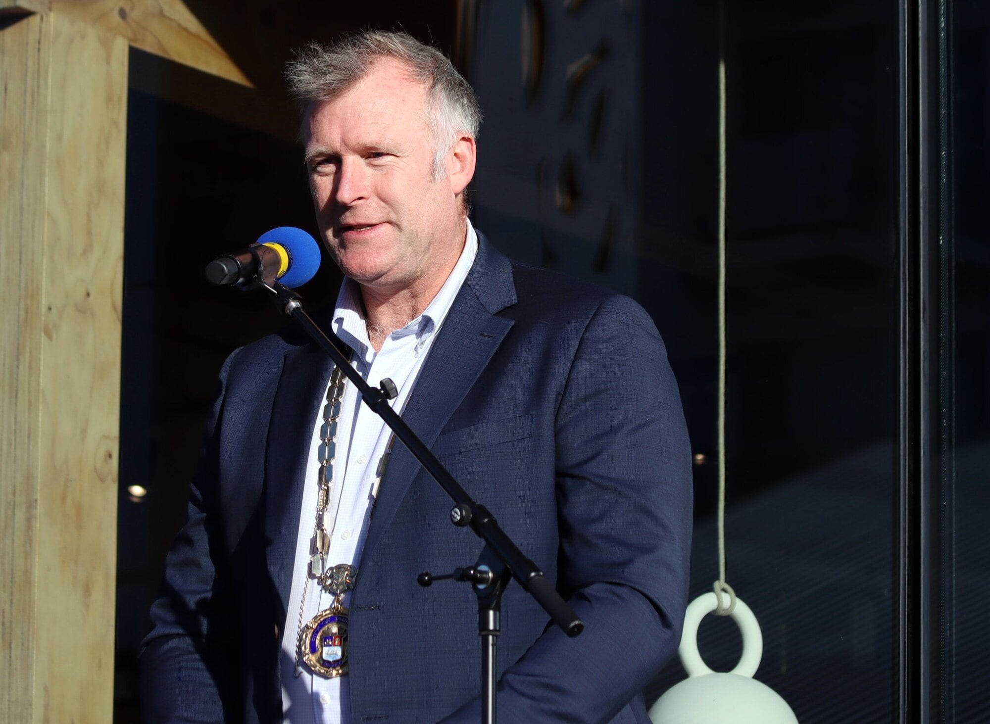 Tauranga Mayor Mahé Drysdale at the opening of the new council building, 90 Devonport. Photo / Alisha Evans