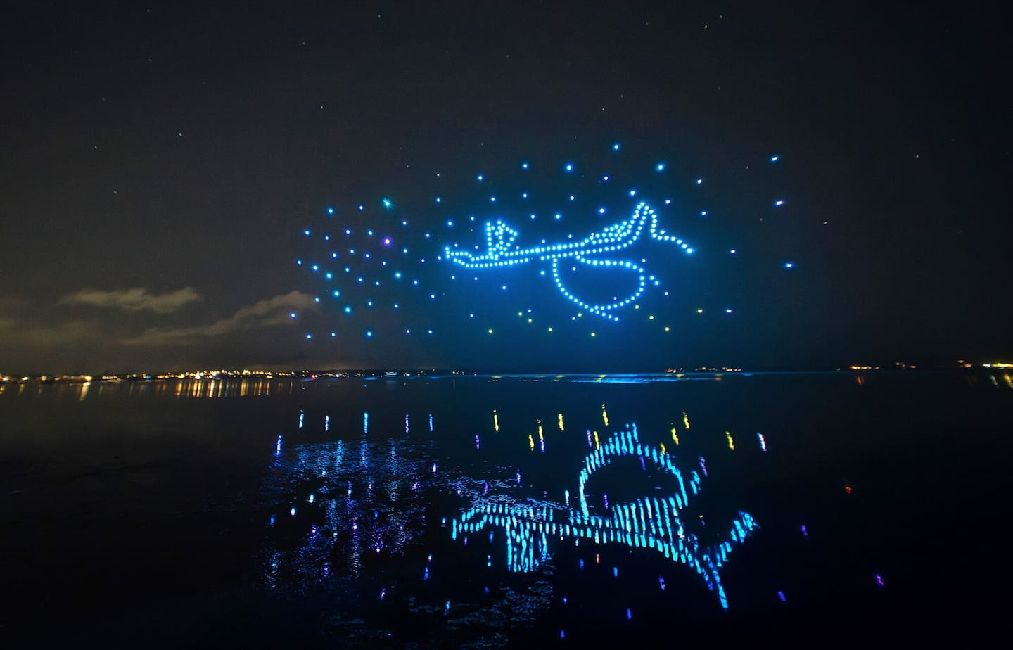 The Aronui Matariki Drone Show was performed on Friday and Saturday nights. Photo / Āio Media