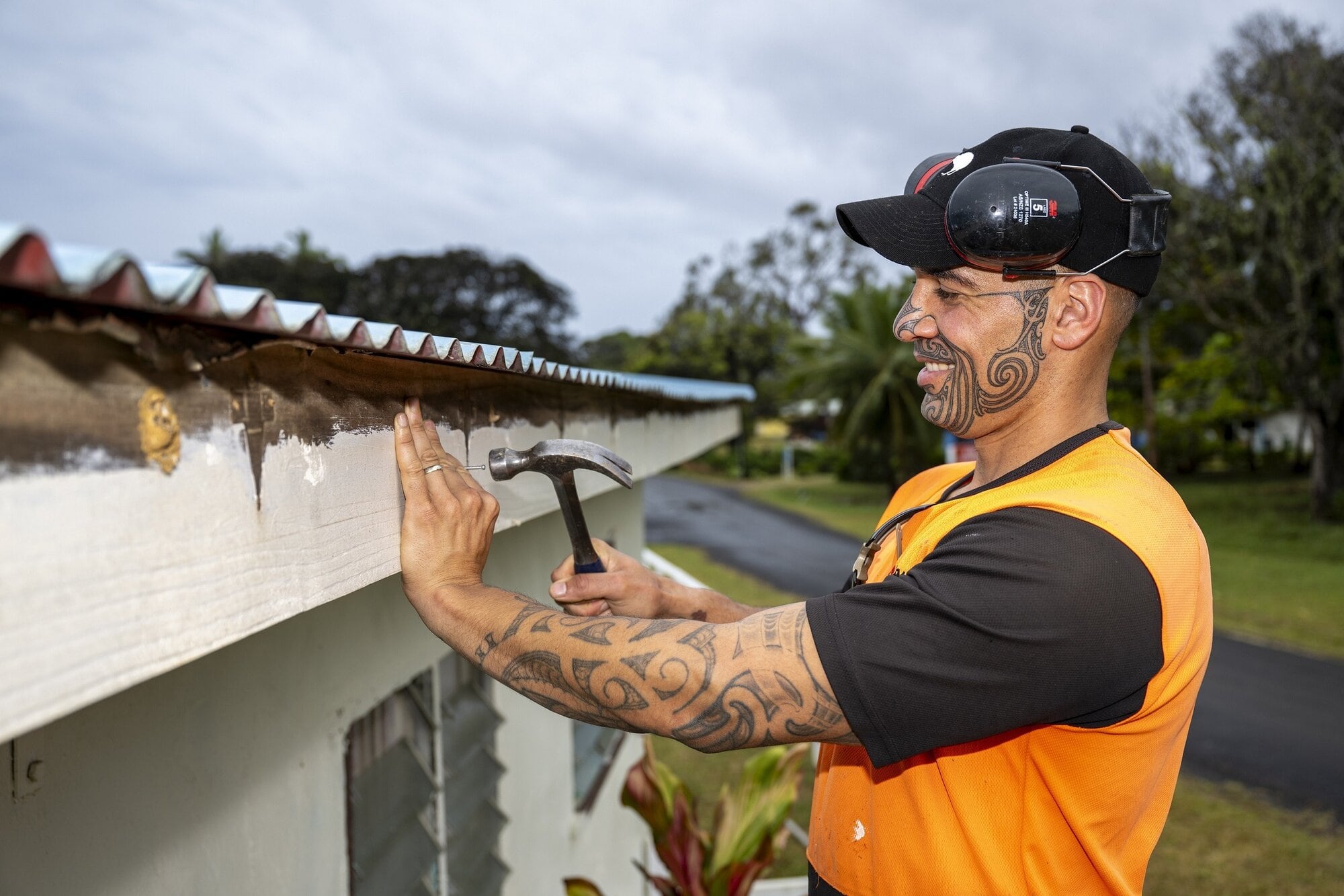 Sergeant Shaun Taylor has returned to the Cook Islands 10 years after his first Exercise Tropic Twilight to the island group. Photo / Supplied