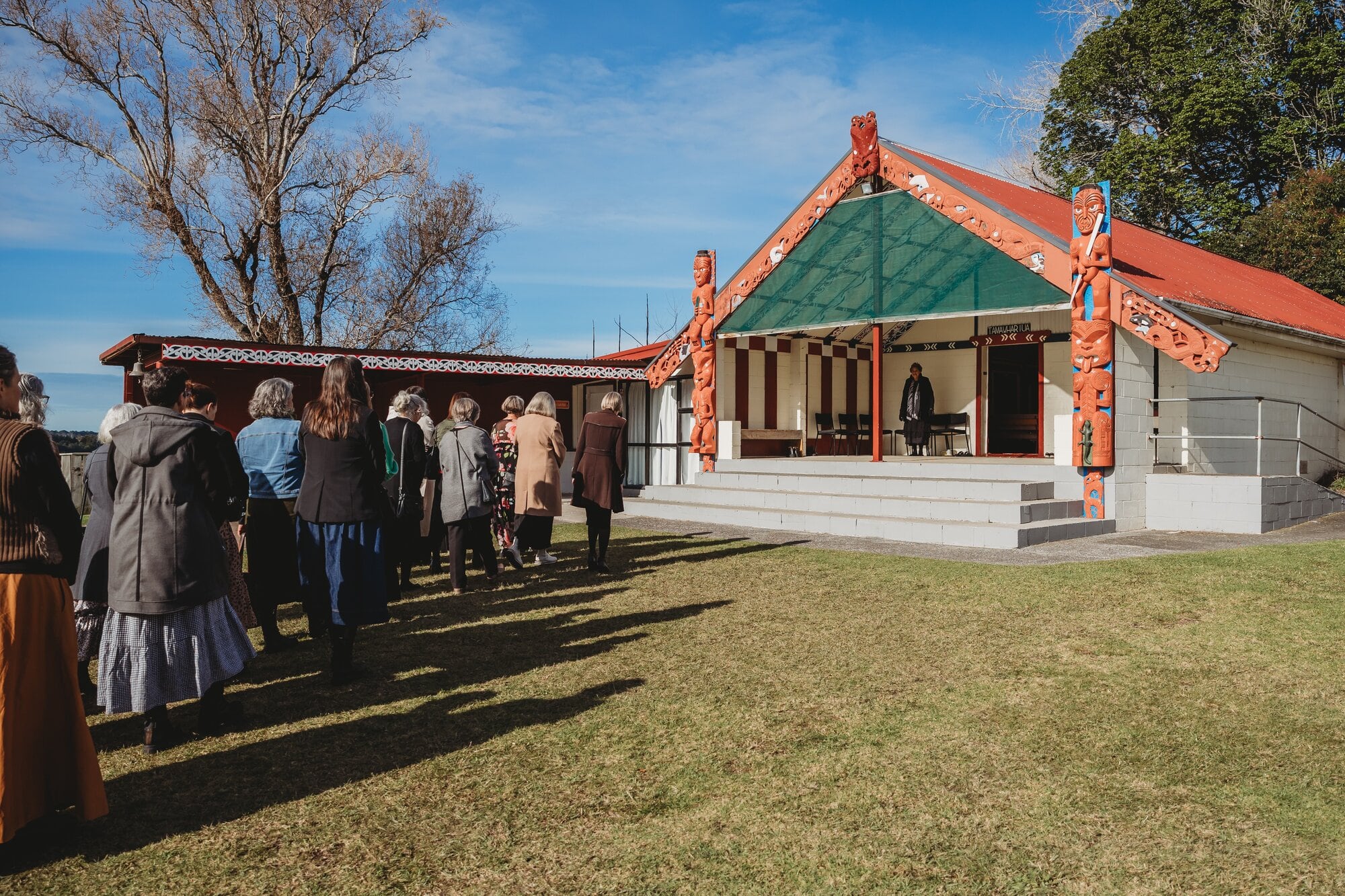  Katikati community leaders get welcomes onto Te Rereatukahia Marae on June 19. Photo / Anna Menendez