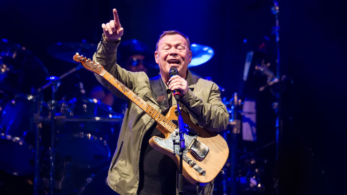Ali Campbell performs at UB40's Rotorua Village Green concert this year. Photo / Stephen Parker
