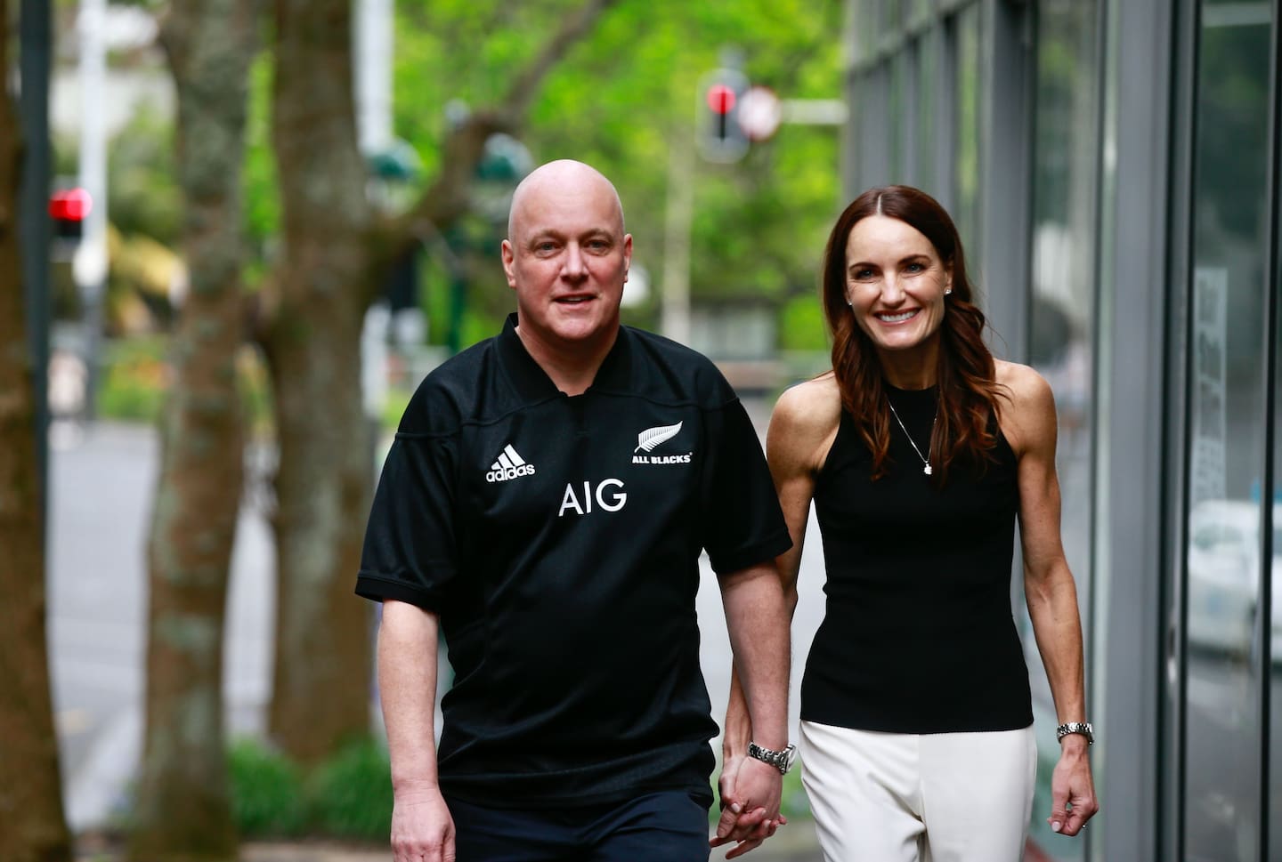 Christopher Luxon with wife Amanda. Photo / NZ Herald