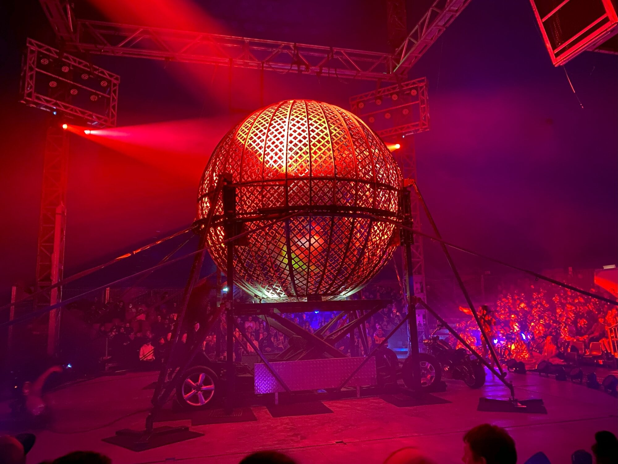  The Globe of Death is a terrifying but amazing spectacle. Photo / Merle Cave
