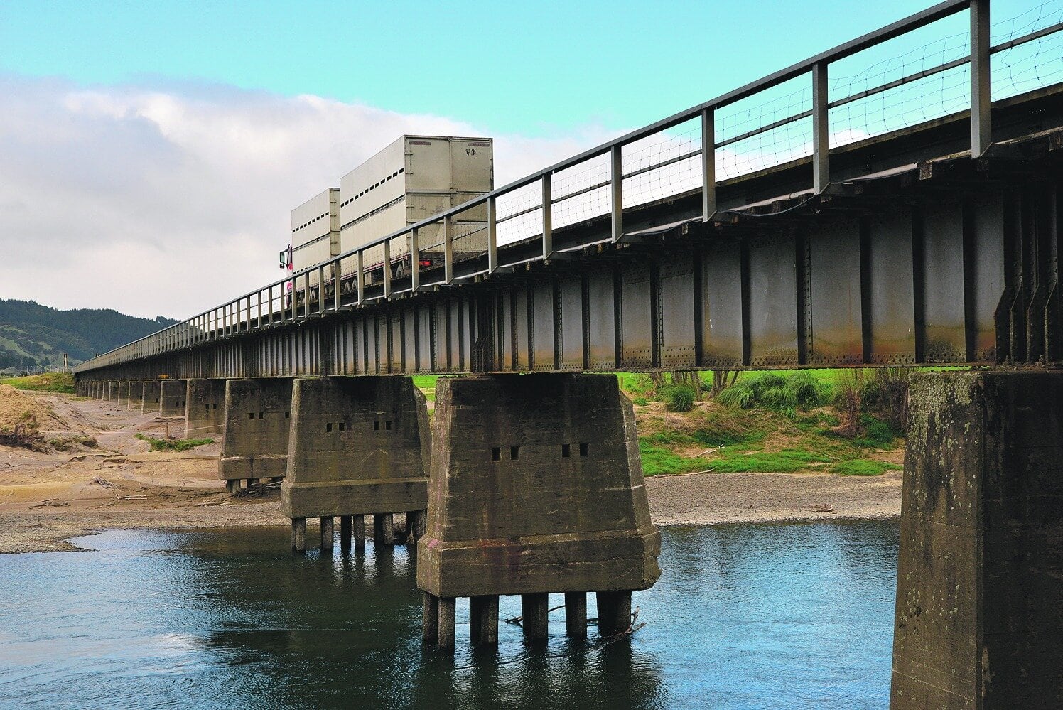  The 100-year-old, one-lane, Pekatahi Bridge near Taneatua is the main route for freight between the East Coast and Tauranga and Rotorua.