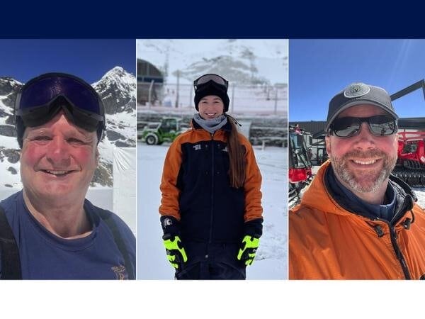 Senior Sergeant Bruce (Bad) Adams, Constable Amy Love and Senior Constable Carl O'Donnell on location. Photo / supplied