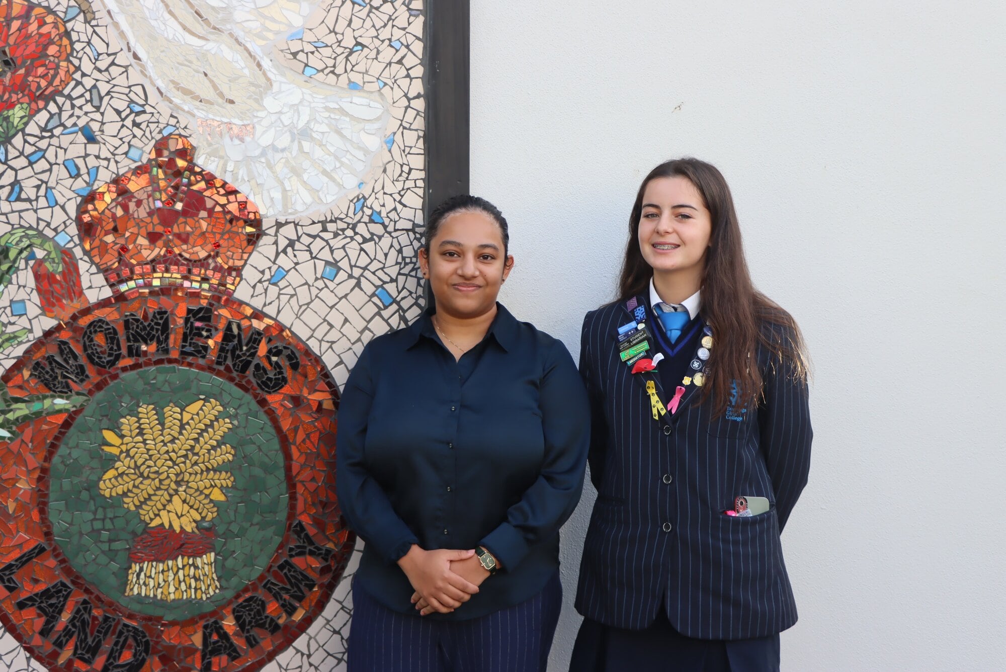 Last year's deputy head girl of learning, Senu Guruge (left) and current deputy head girl of learning at Tauranga Girls' College, Brooke Barnett. Photo / Kaitlyn Morrell