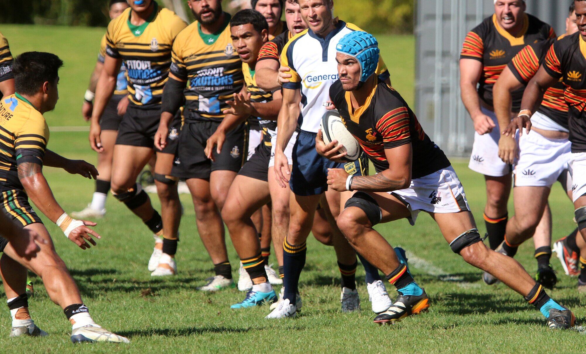Grady Forbes scoots in for a try after a quick tap. Photo / Stuart Whitaker