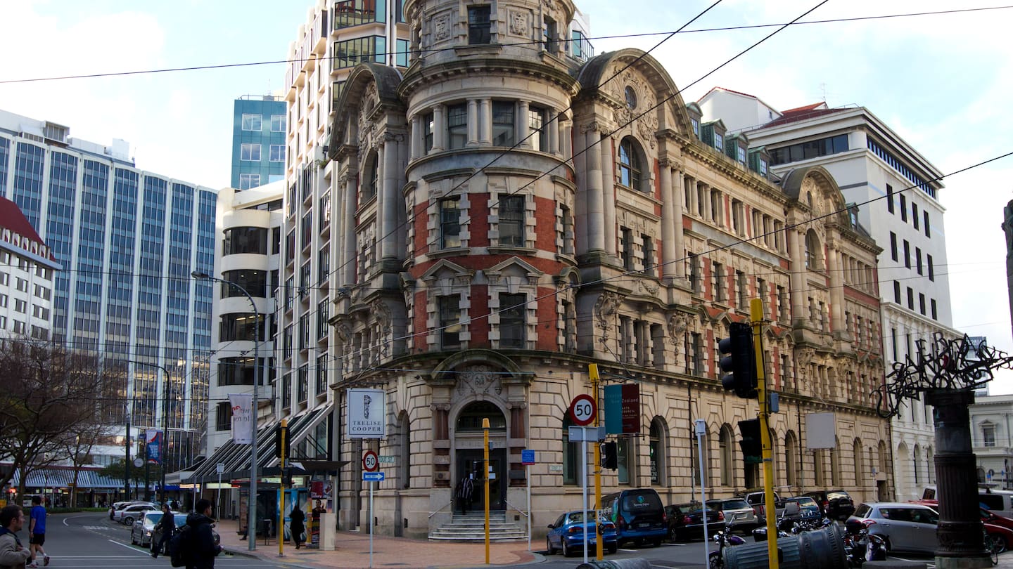 The century-old Public Trust Building in Wellington, home to Manatū Taonga Ministry for Culture and Heritage. Photo / Mark Mitchell