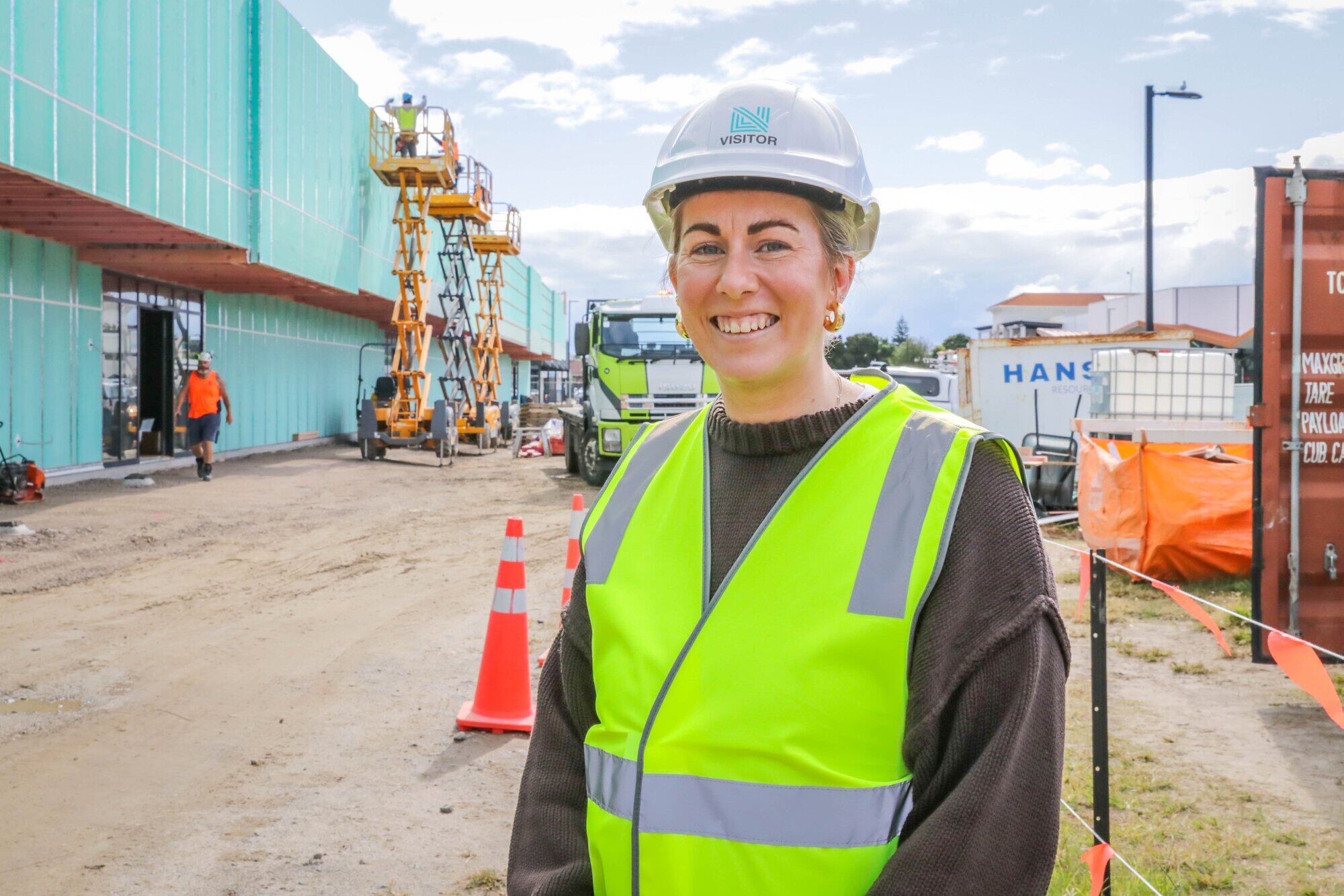 Pāpāmoa Plaza centre manager Leah Sutton on site at the new expansion.  Photo / Kelly O&rsquo;Hara