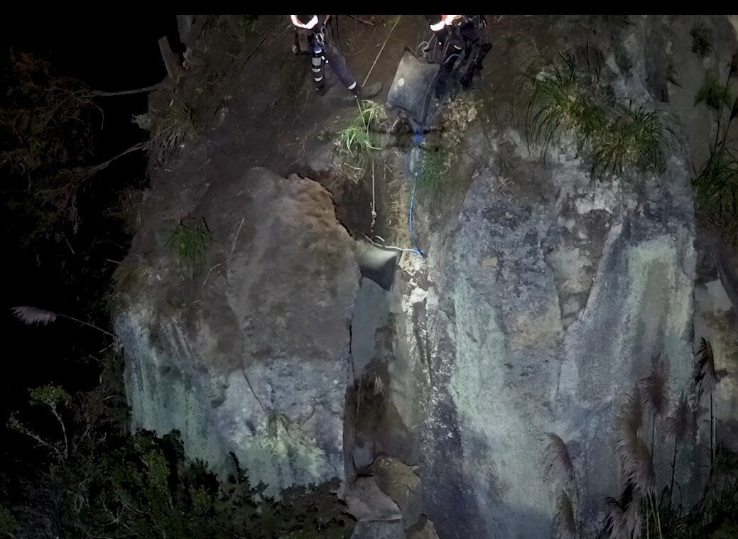 Rock-scaling works were completed at Ruahihi Bluffs on State Highway 29 near Tauranga. Photo / NZ Transport Agency Waka Kotahi 