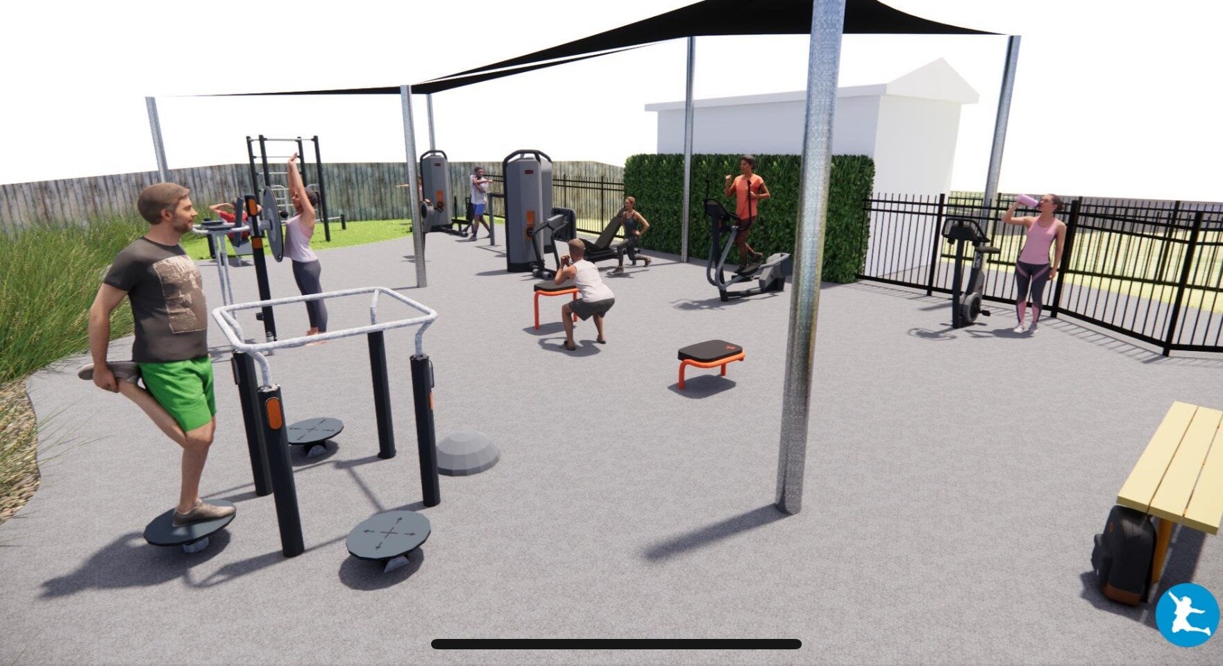  The addition of outdoor gym equipment will make the Dave Hume facility not only a pool but an entire wellness centre. Photo / Supplied