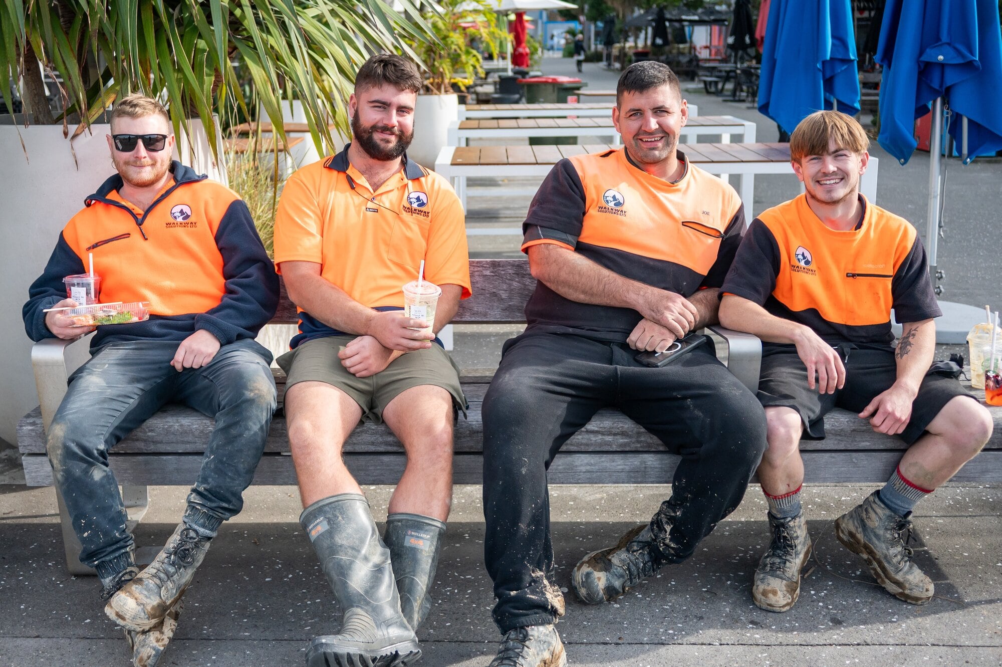 Peter West (left), Jaden Wilton, Joe Dunlop and Samuel Keals. Photo /Brydie Thompson.