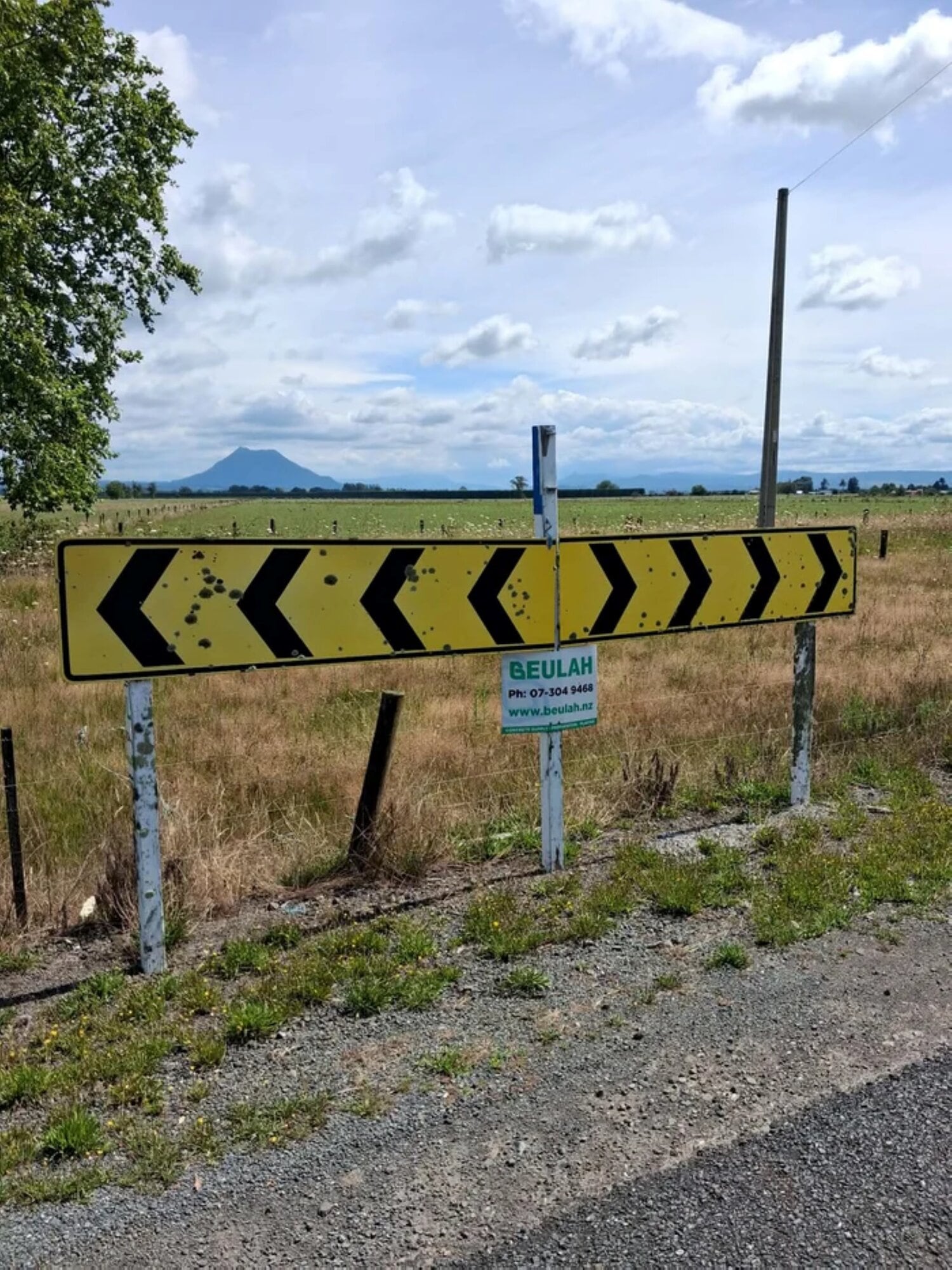 A road sign for Melville Rd is missing on State Highway 2 near Awakeri. Photo / Supplied