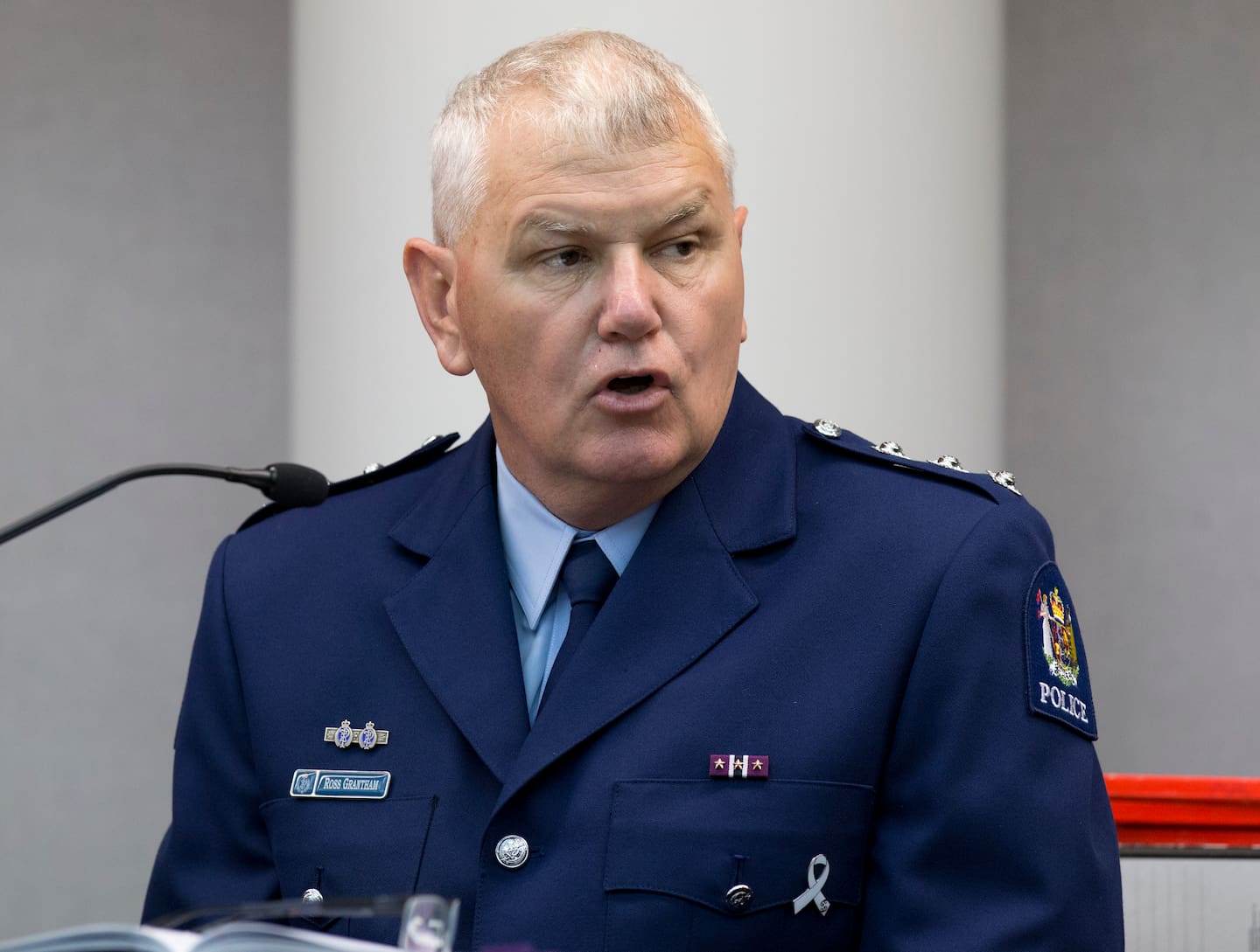 Inspector Ross Grantham claims police were not asked for the helmet – only photographs of it. Photo / Mark Mitchell