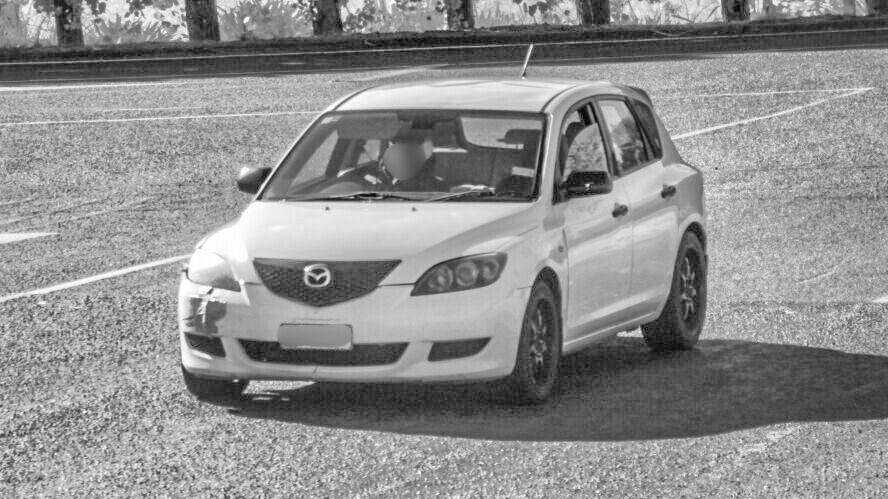 The white 2005 Mazda 3 sports hatchback police are searching for in connection to the death of Sharlene Smith in Hawke's Bay.