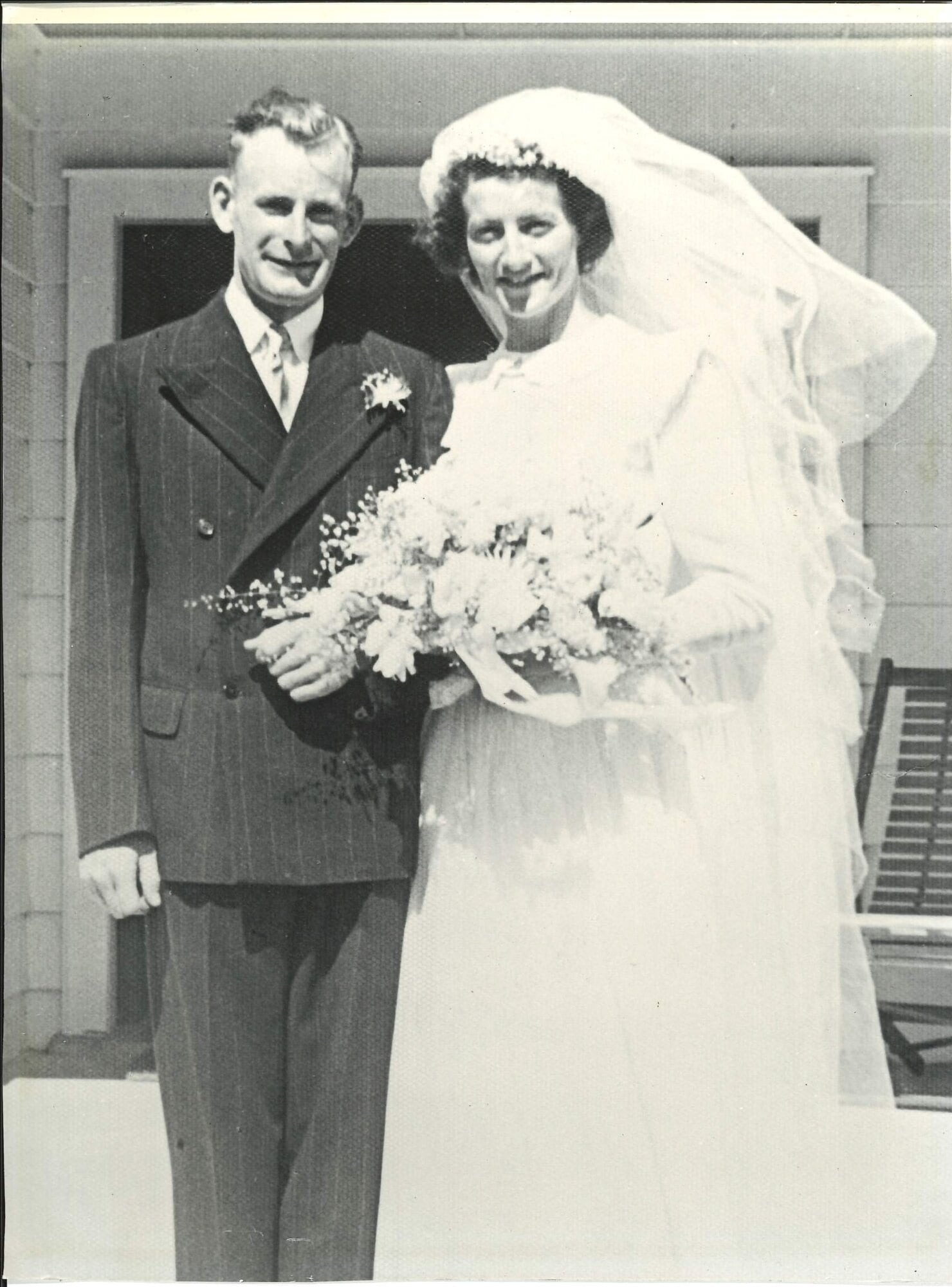 Jack ‘Jock’ Truscott Mitchell and his bride Treve on their wedding day in January 1949. Photo / Supplied
