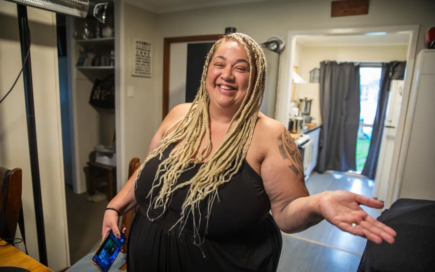 Alex “Moko” Tango says without Afterpay, she would not be able to pay for a lot of the things she needs. Photo / RNZ - Nick Monro