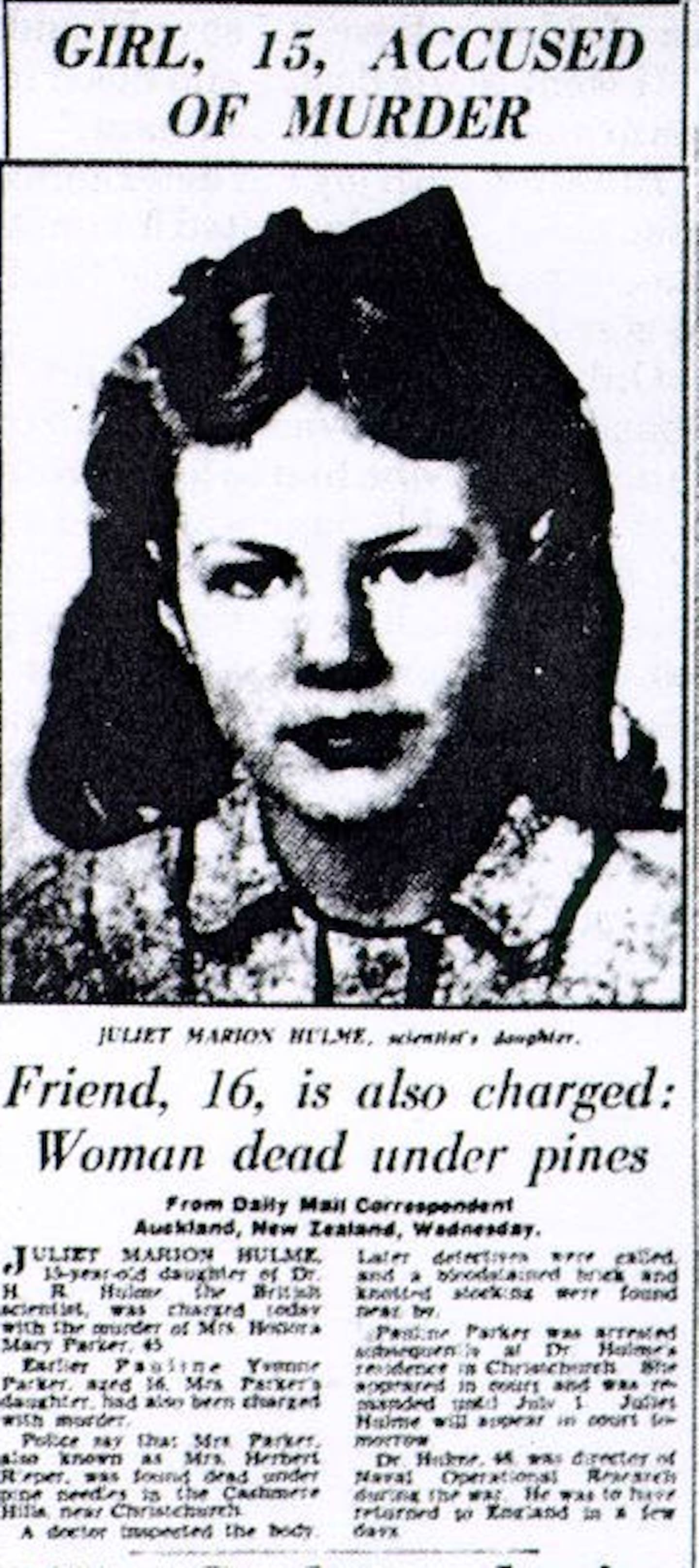 Newspaper coverage of the murder in 1954. Photo / Supplied