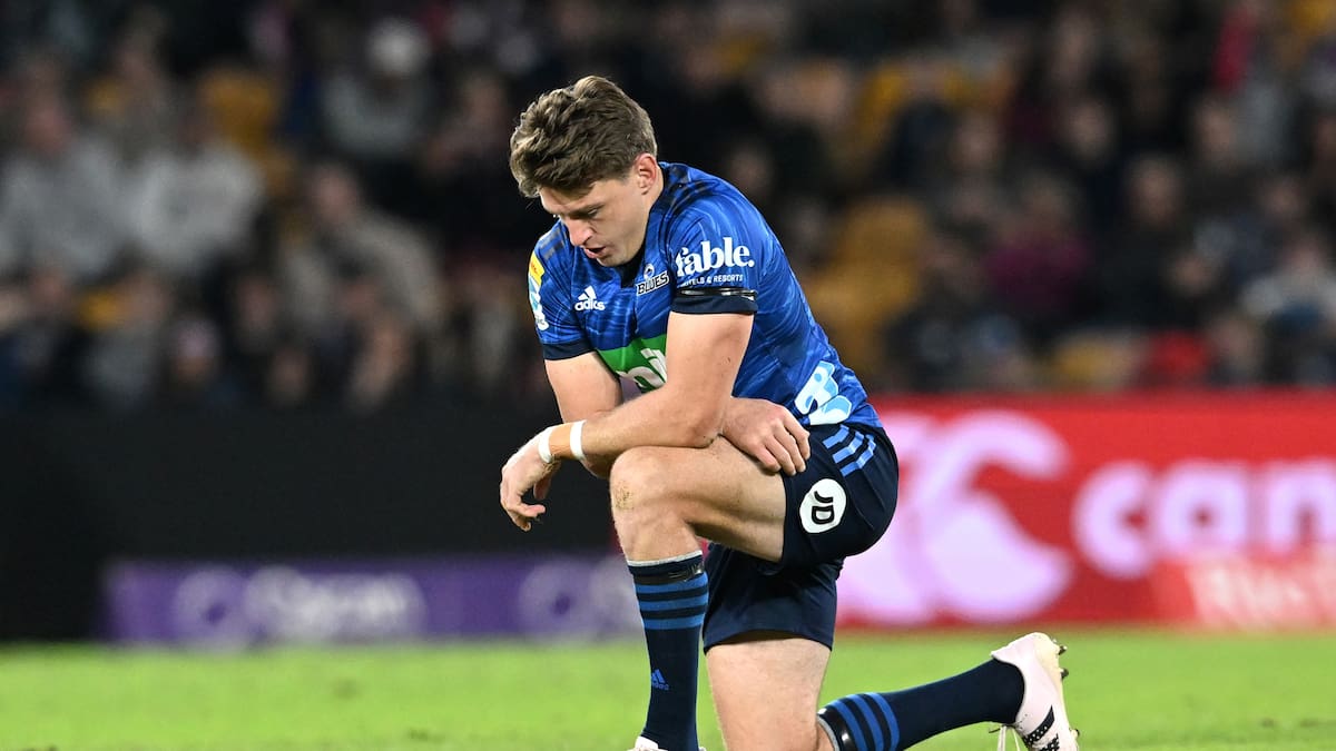 Injury scare: Barrett hobbles off in Blues win