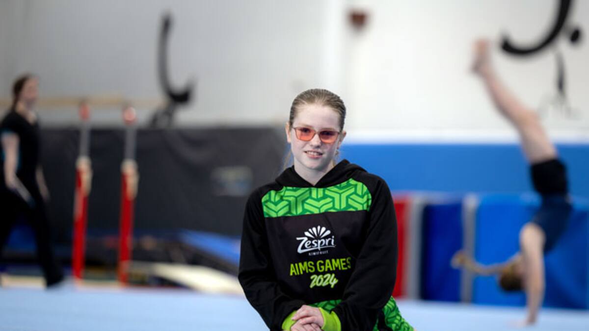 Gymnast trades hospital admissions for Zespri Aims Games