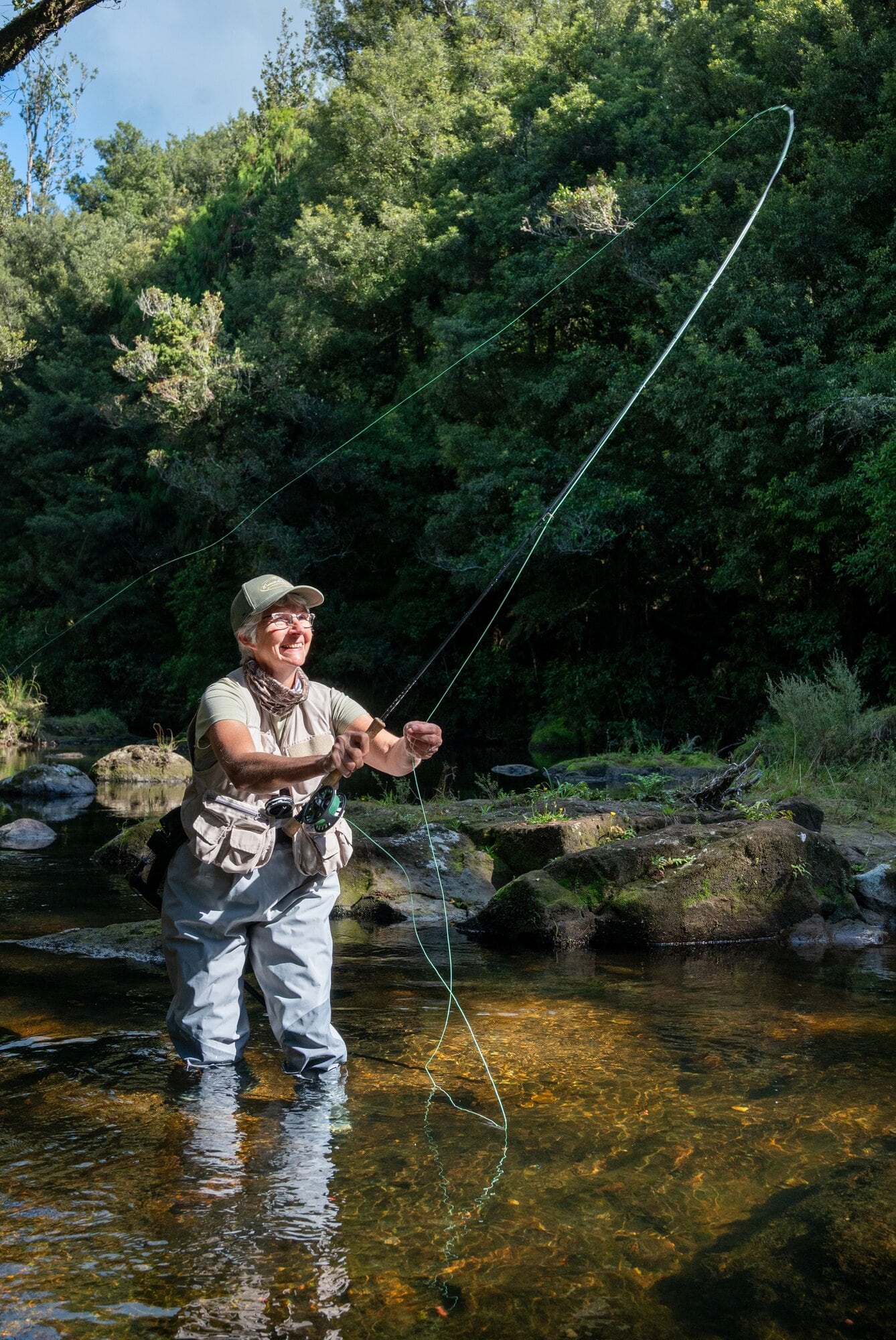 Jill Sweeney said the workshop aims to introduce women to fly fishing in a supportive and encouraging environment. Photo / Brydie Thompson