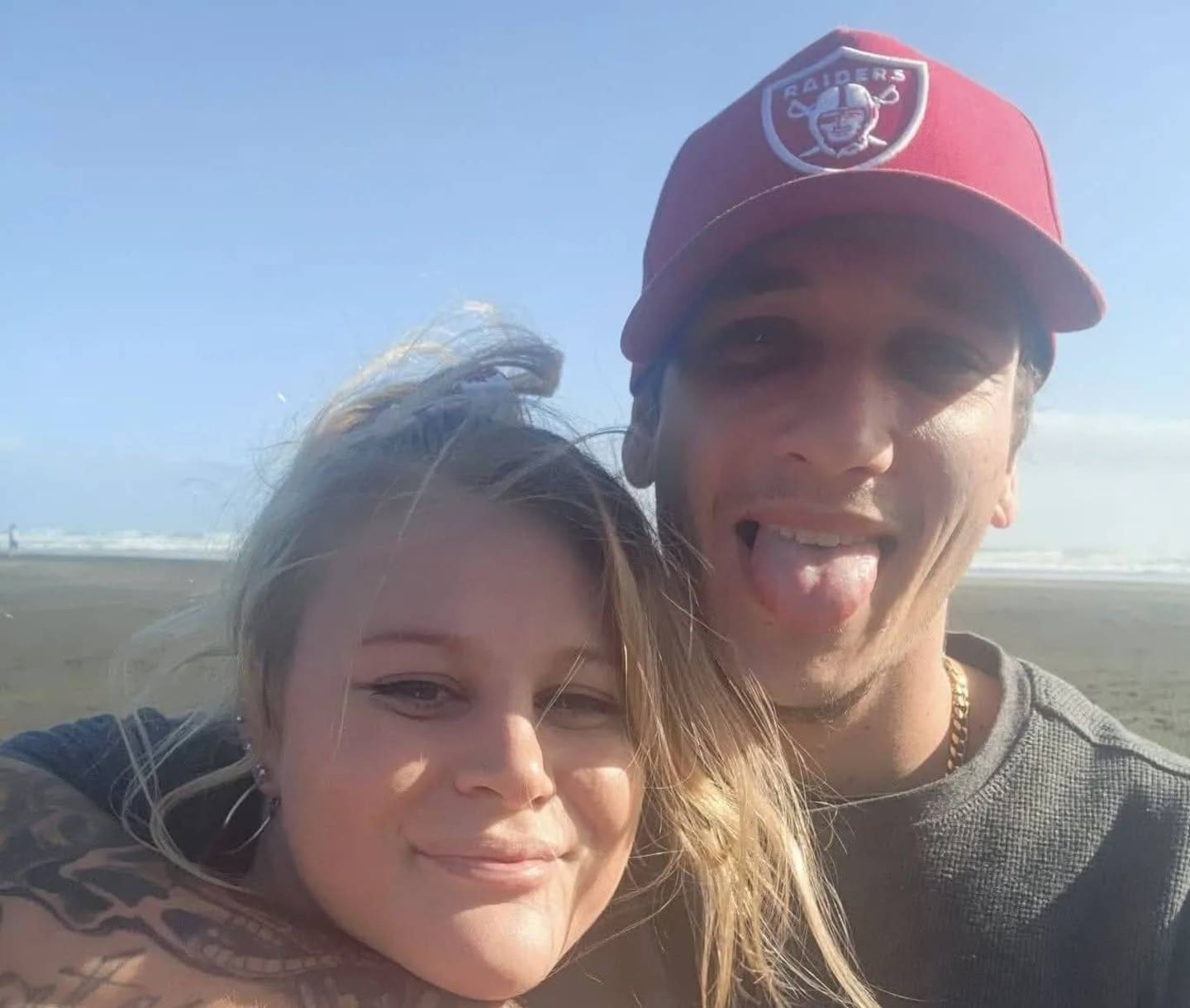 Jasmine Cooke (left) and Kane Watson had headed to Muriwai Beach for a special family moment when the tragedy occurred.
