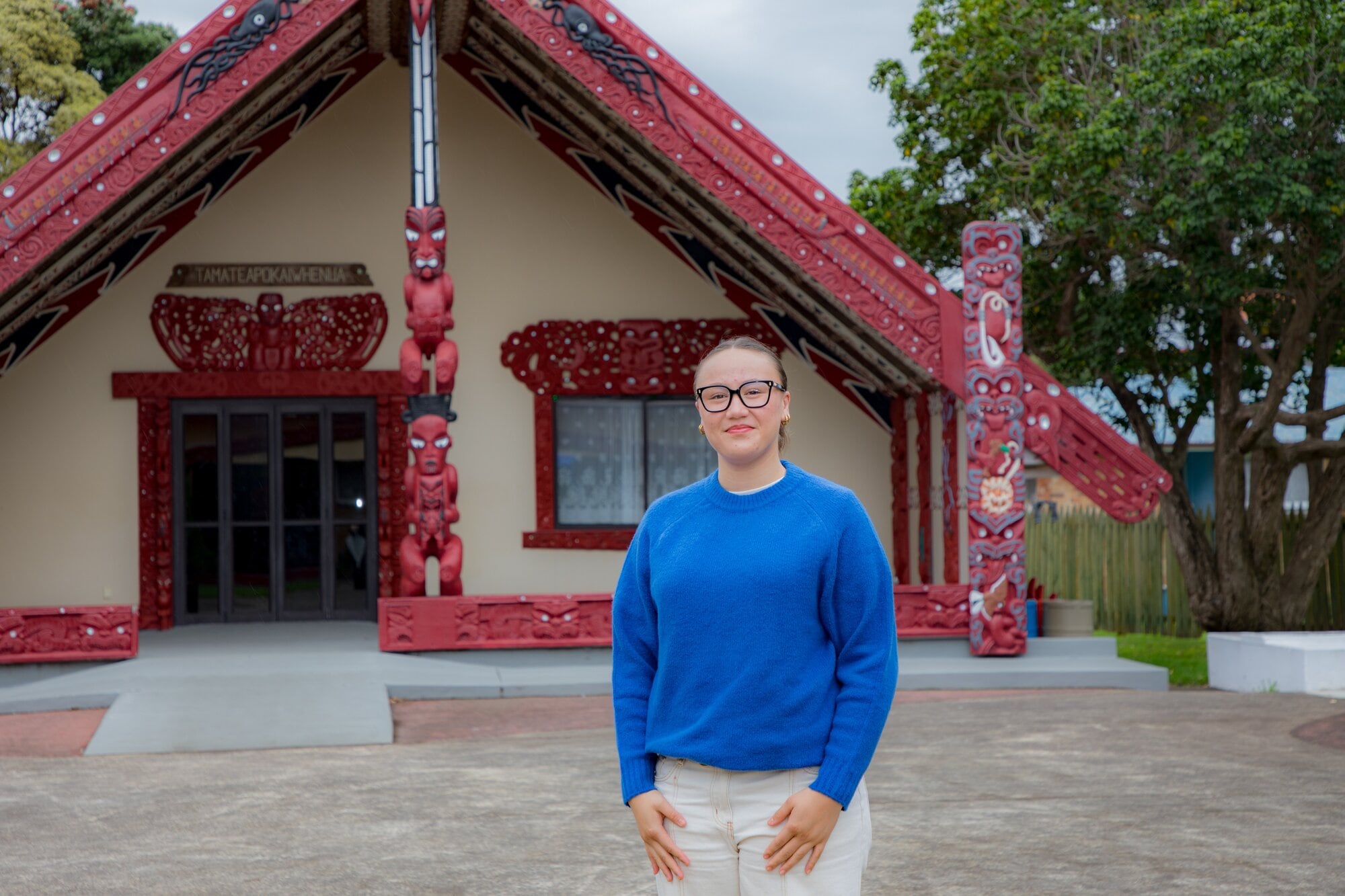 Arabella Urwin at the Huria Marae, in Judea, Tauranga. She is currently studying toward a Bachelor of Medicine and the Bachelor of Surgery at University of Auckland. Photo / Jo Jones