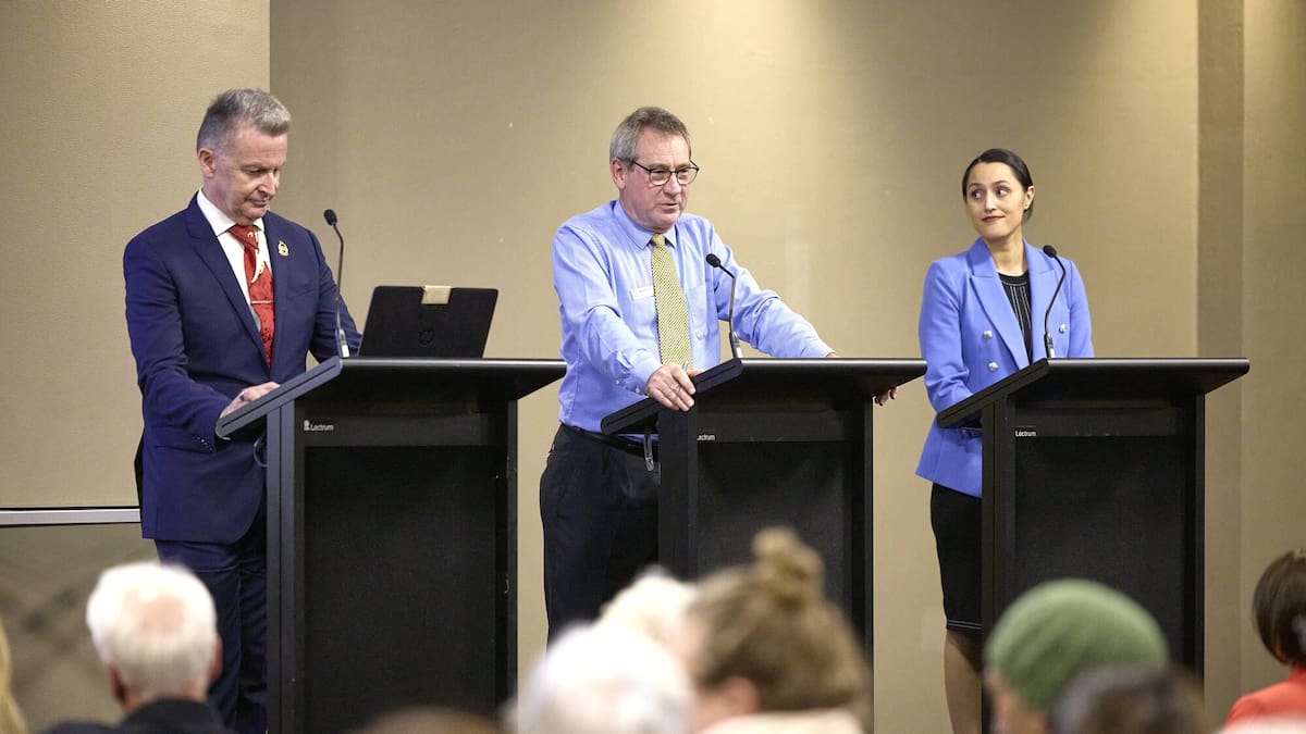 Local elections 2025: Rotorua mayoral candidates Tapsell, Paterson and Lee address business chamber event