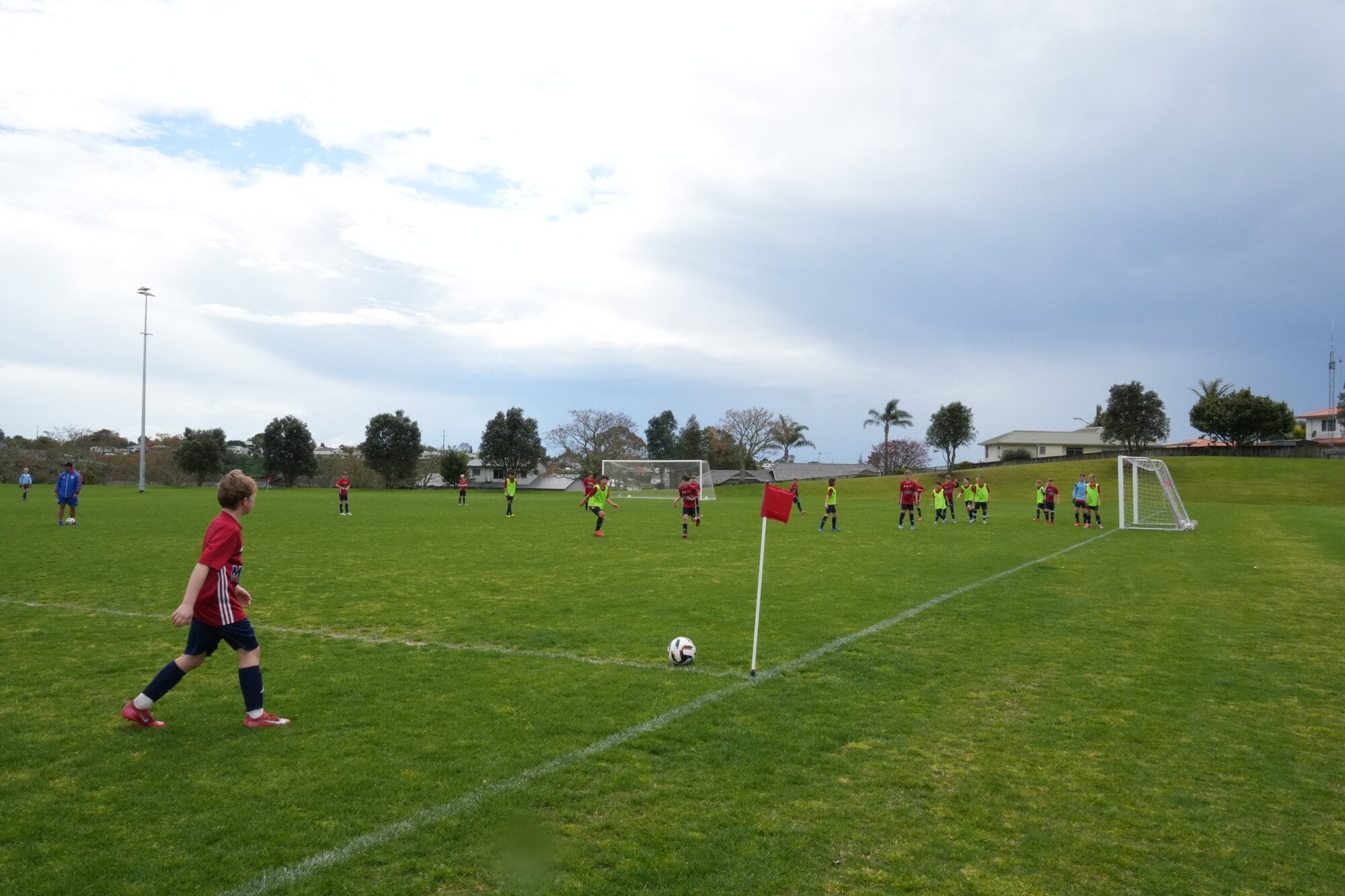 Football players training at The Mac Allister Methodology training camp, hosted by Waipuna Football Club. Photo / Bijou Johnson
