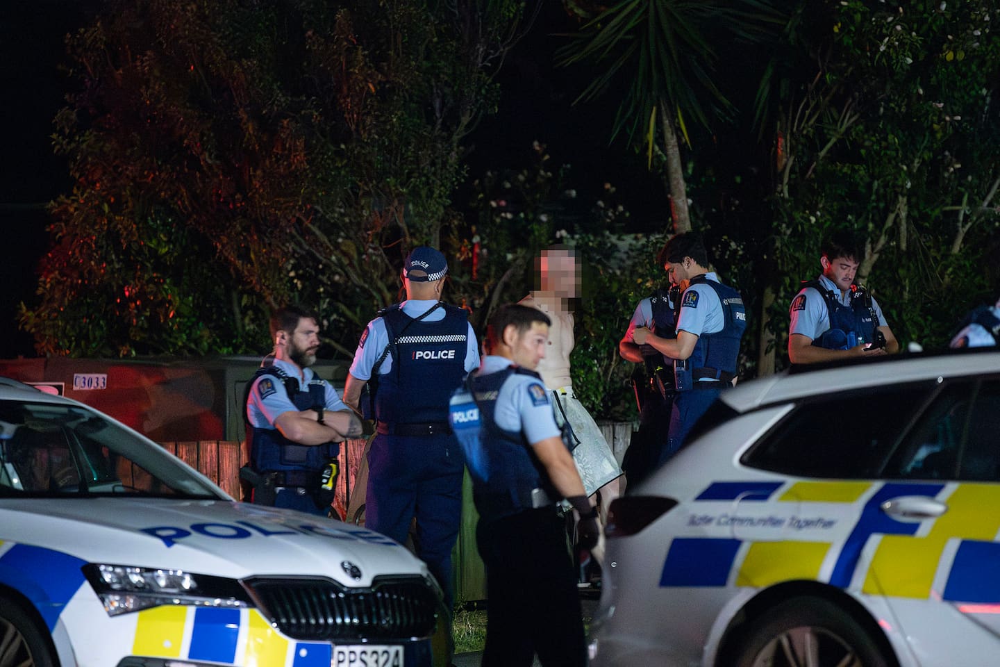 Armed police arrested a man following a high-speed pursuit across Auckland, which ended on Turangi Road in Grey Lynn. Photo / Hayden Woodward