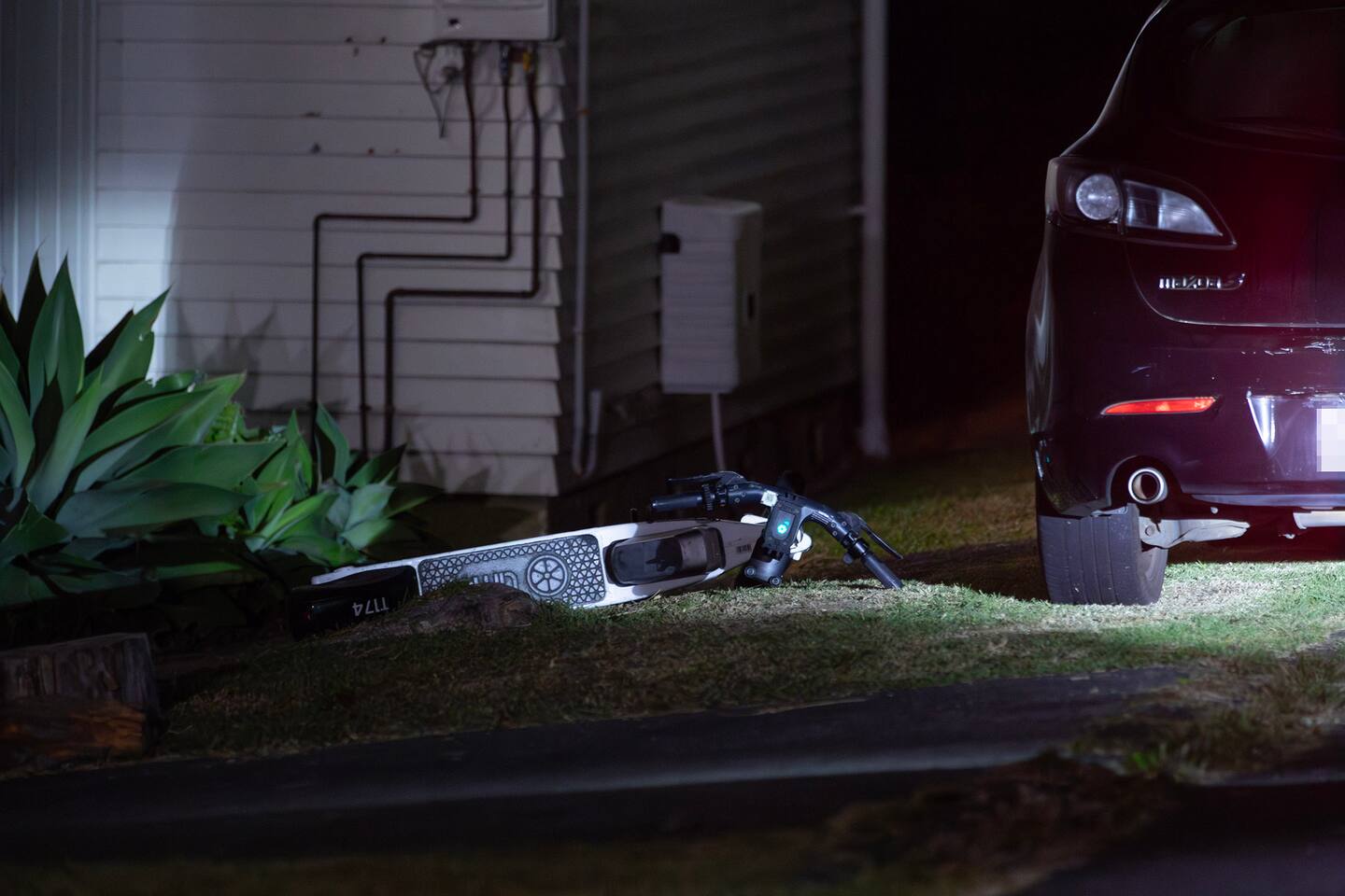 Police recovered electric scooters linked to the getaway ride following an armed robbery at The Rudder on Hauraki Bar. Photo / Hayden Woodward
