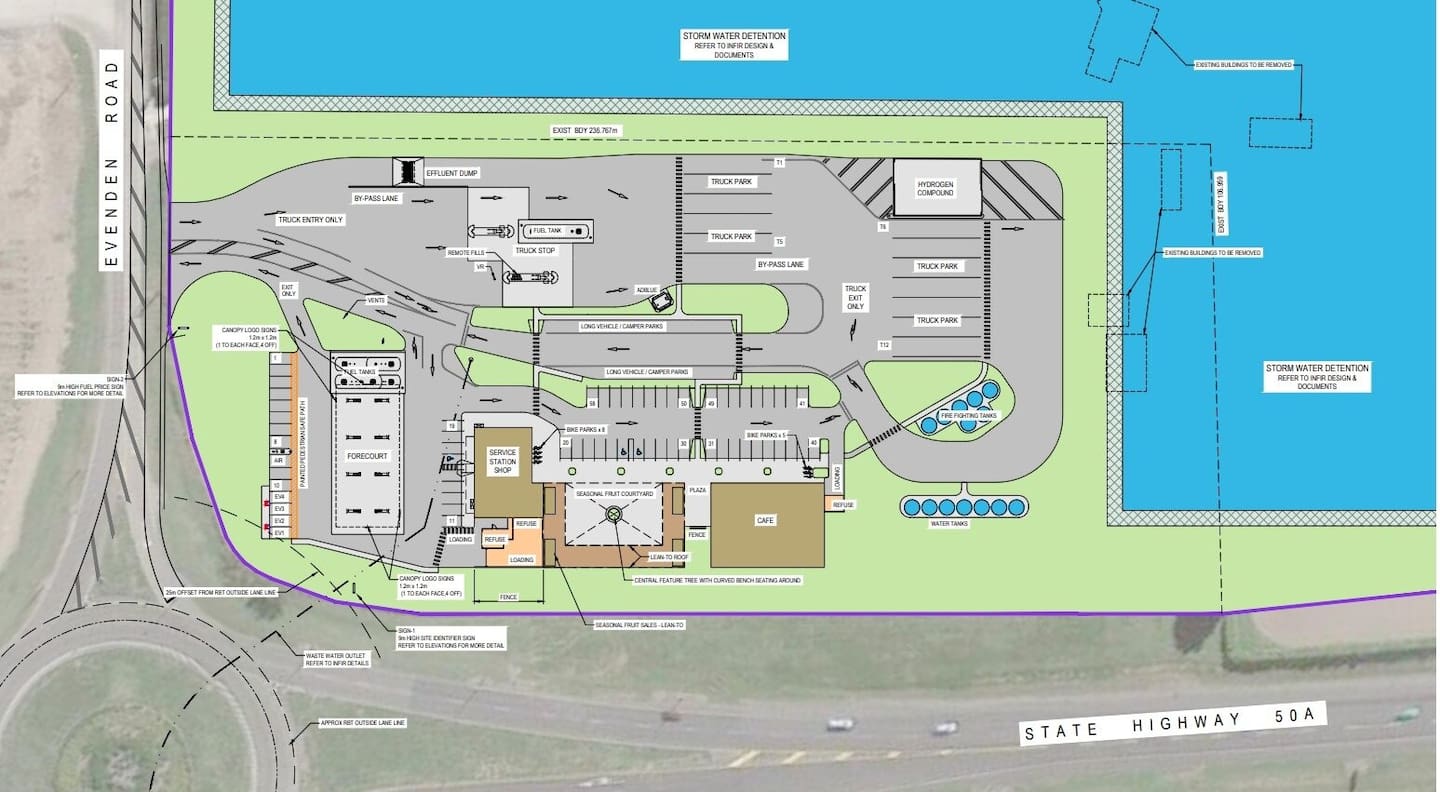 The fuel station will include a separate cafe and shop.