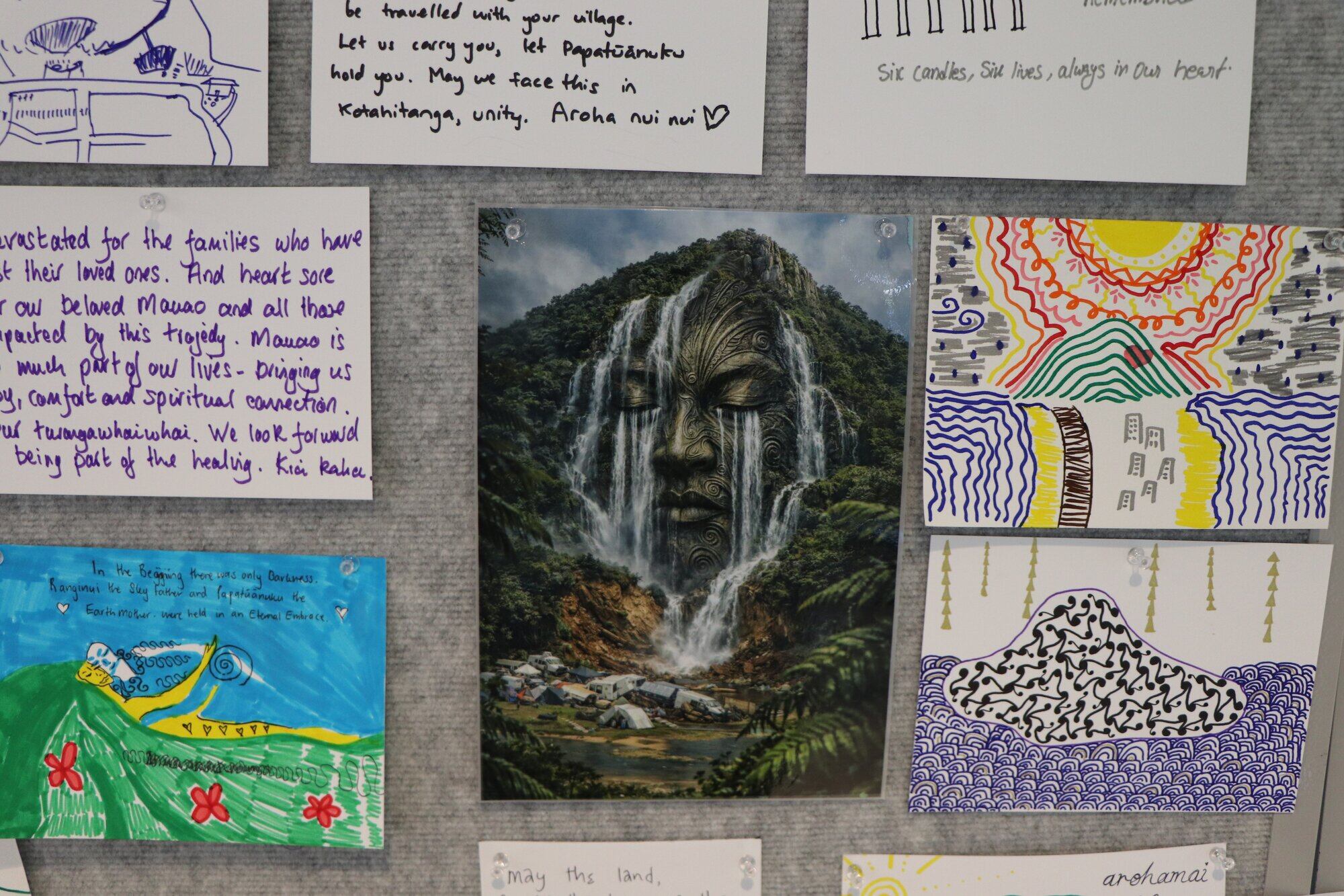 Artwork from the community is displayed on the walls at the He Maimai Aroha Community Care Centre at Mount Maunganui. Photo / Ayla Yeoman
