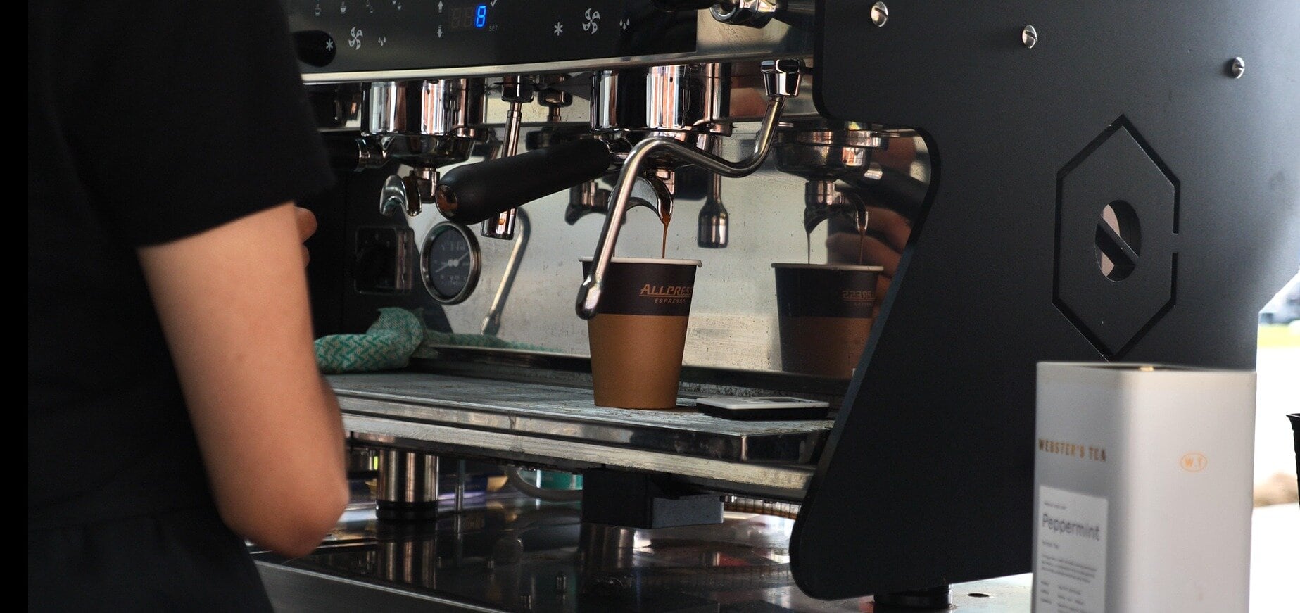  The duo were donated a coffee machine by Allpress Espresso.