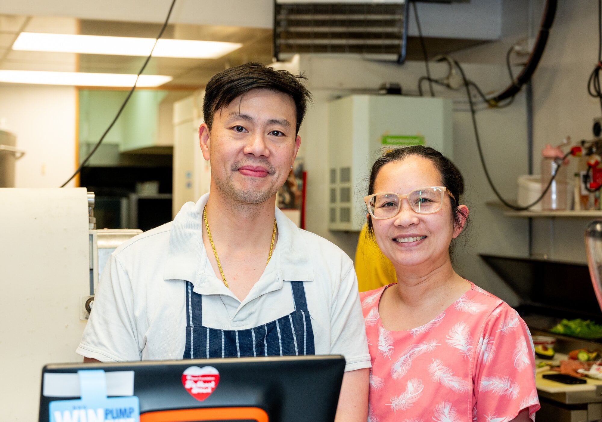 One Tree Bakery managers Lertanantachai and Usa Rattanai say thieves grab food and run from their store almost daily. Photo / Brydie Thompson