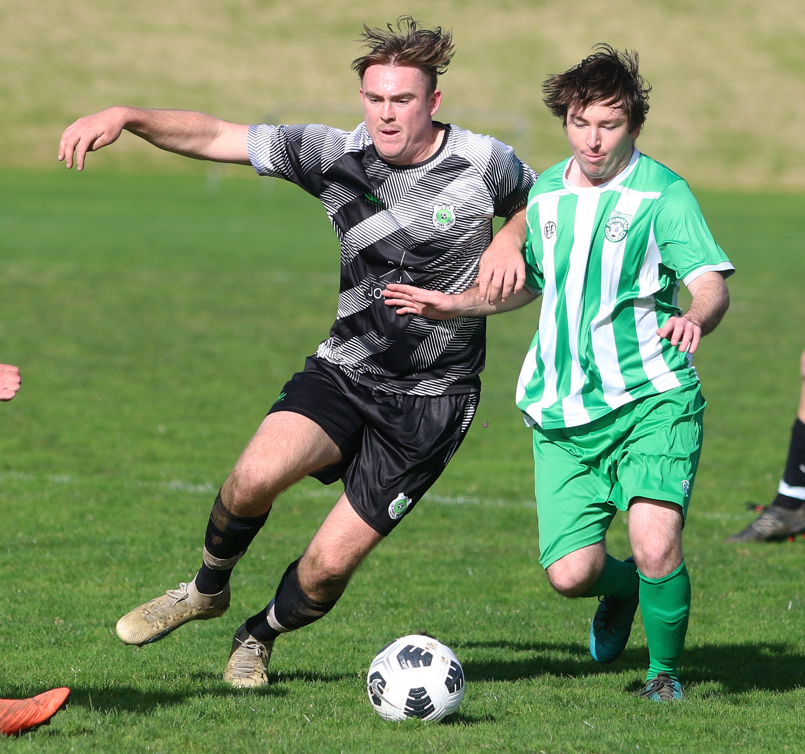 Cameron Riley (left) in action.