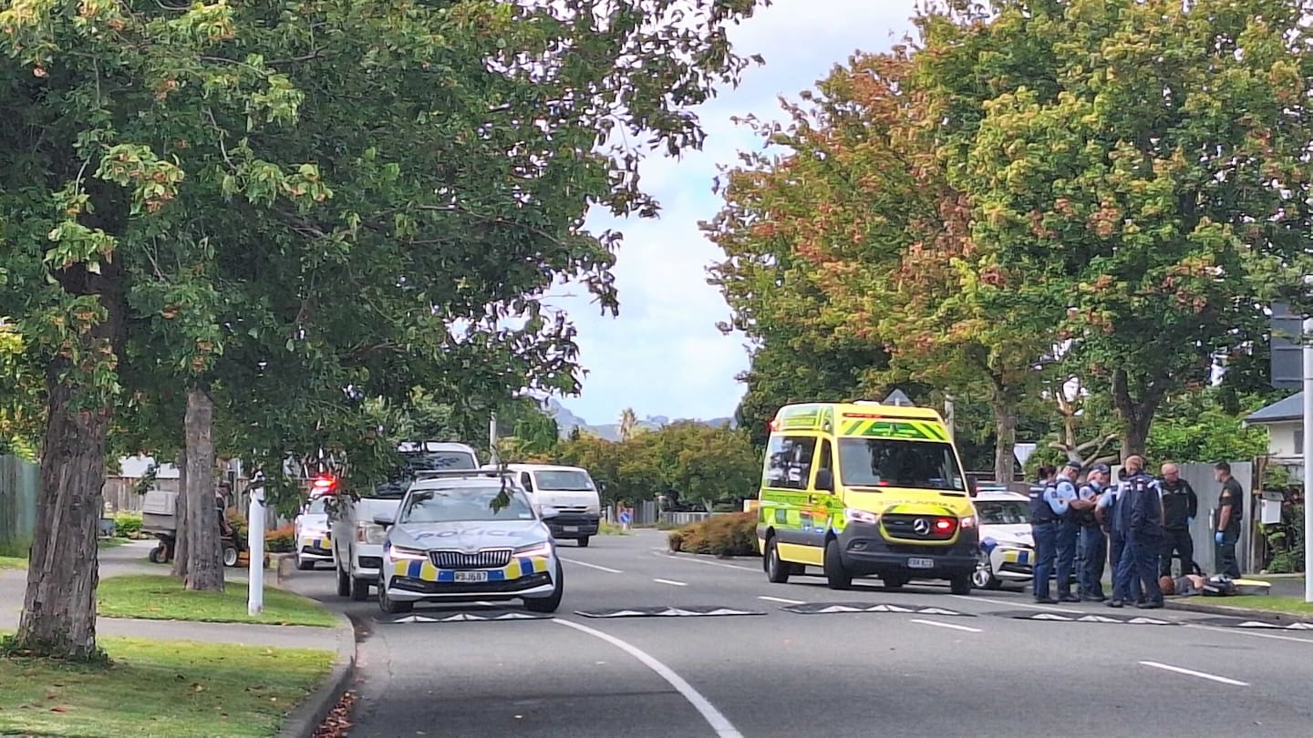 Two people have been taken into custody following the incident. Photo / Michaela Gower. 02 March 2026