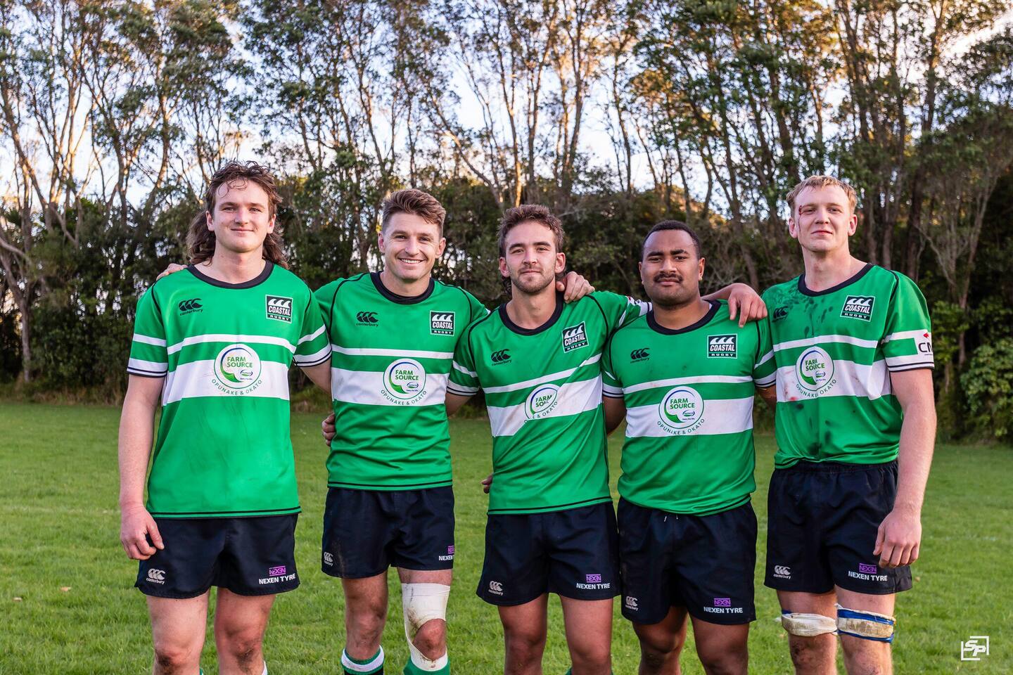 Beauden Barrett and some of his Coastal teammates. Photo / Spinna Photography