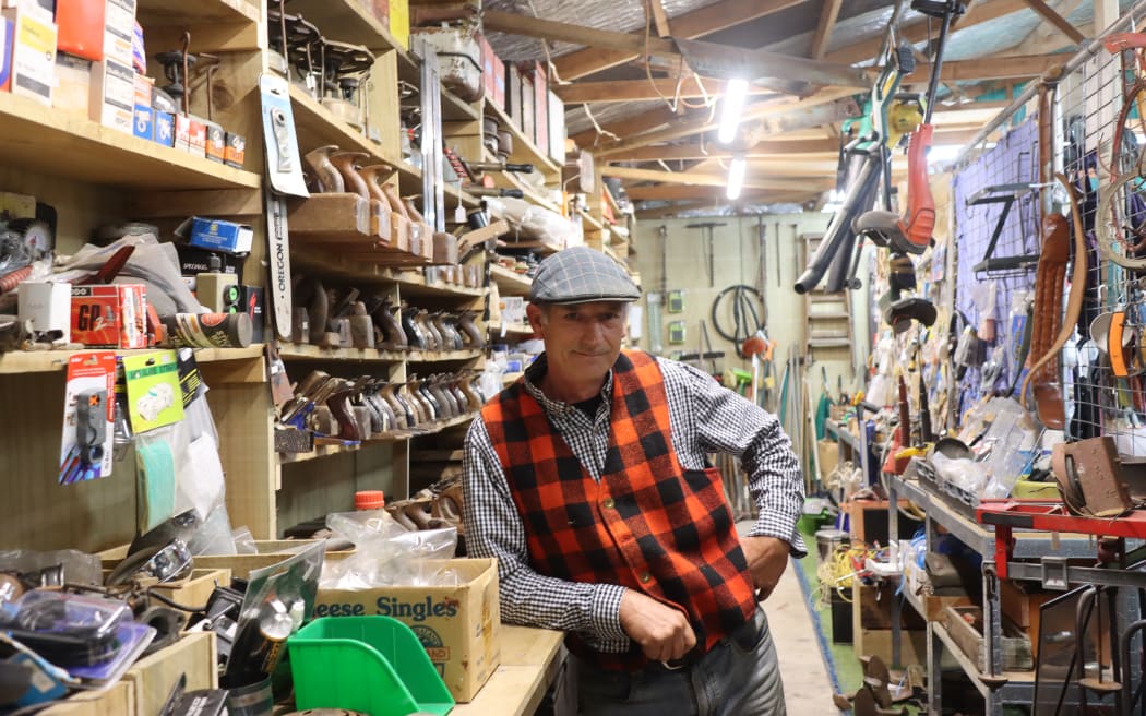 Shed & Co's Sam Annison loves old tools.  Photo / RNZ