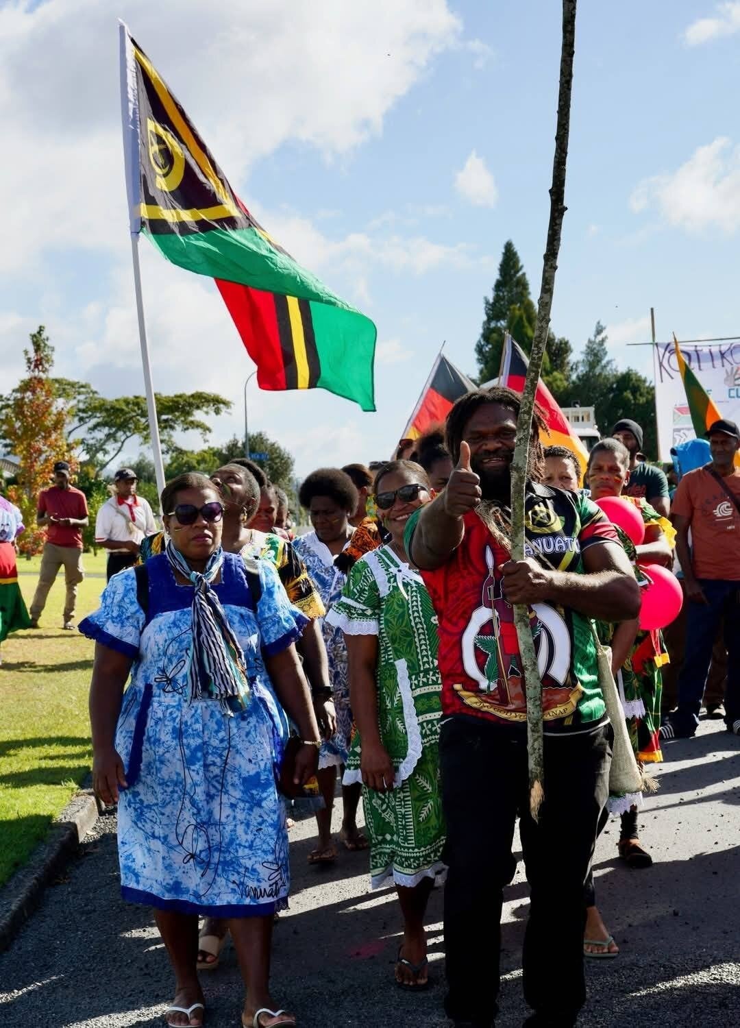 The Ni-Vanuatu Bay of Plenty Association president, Billy Lop, at the Katikati culture festival. Photo / supplied