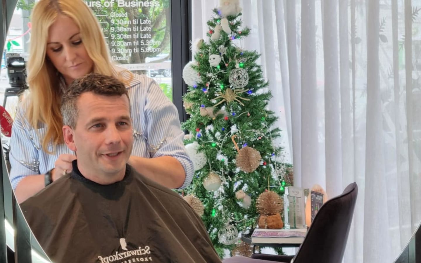Last December, David Seymour got a trim after announcing a review of hairdressing regulations. "Best hair in the coalition," he said. Photo / RNZ